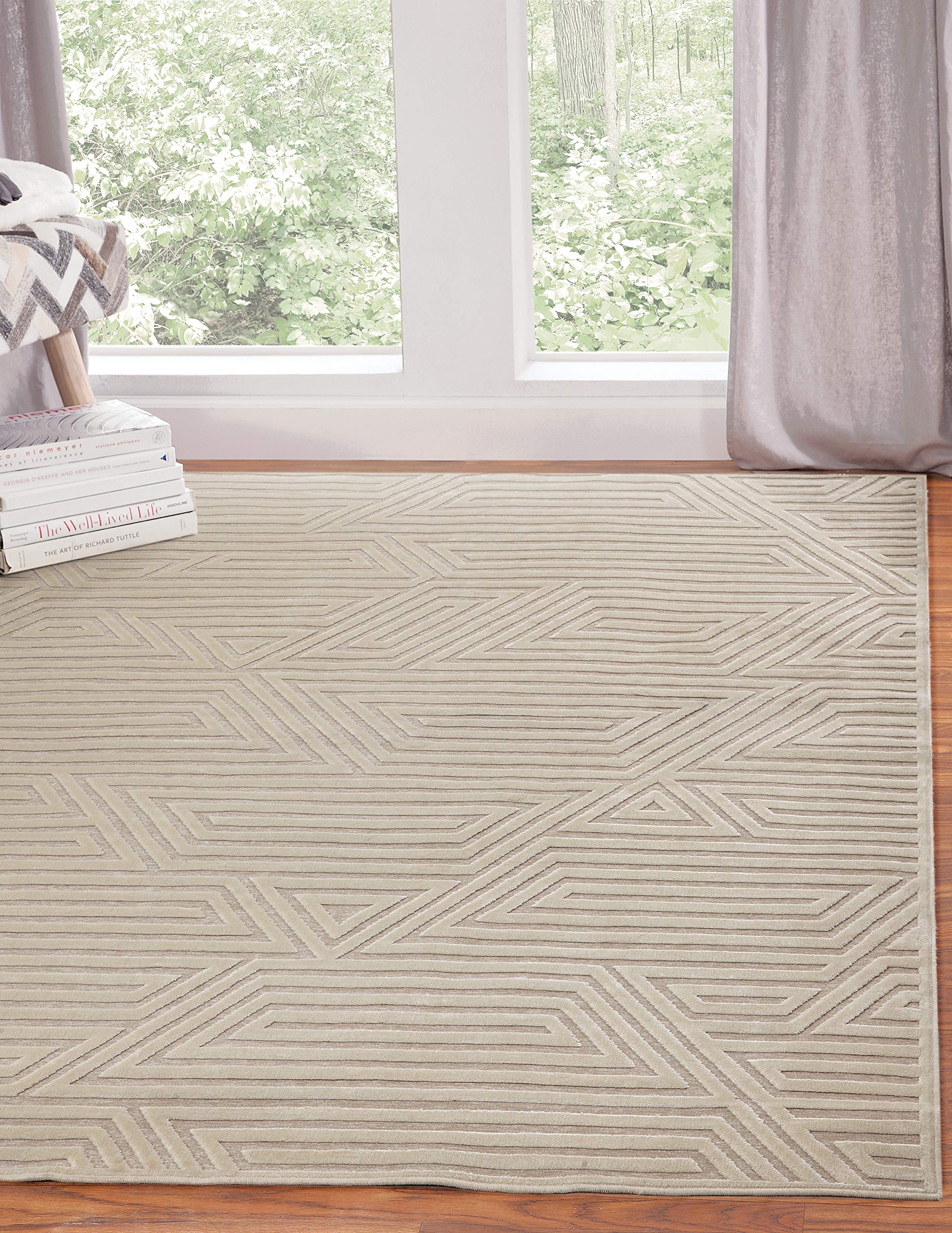 GOWE Orbit Ivory Area Rug 5x8
