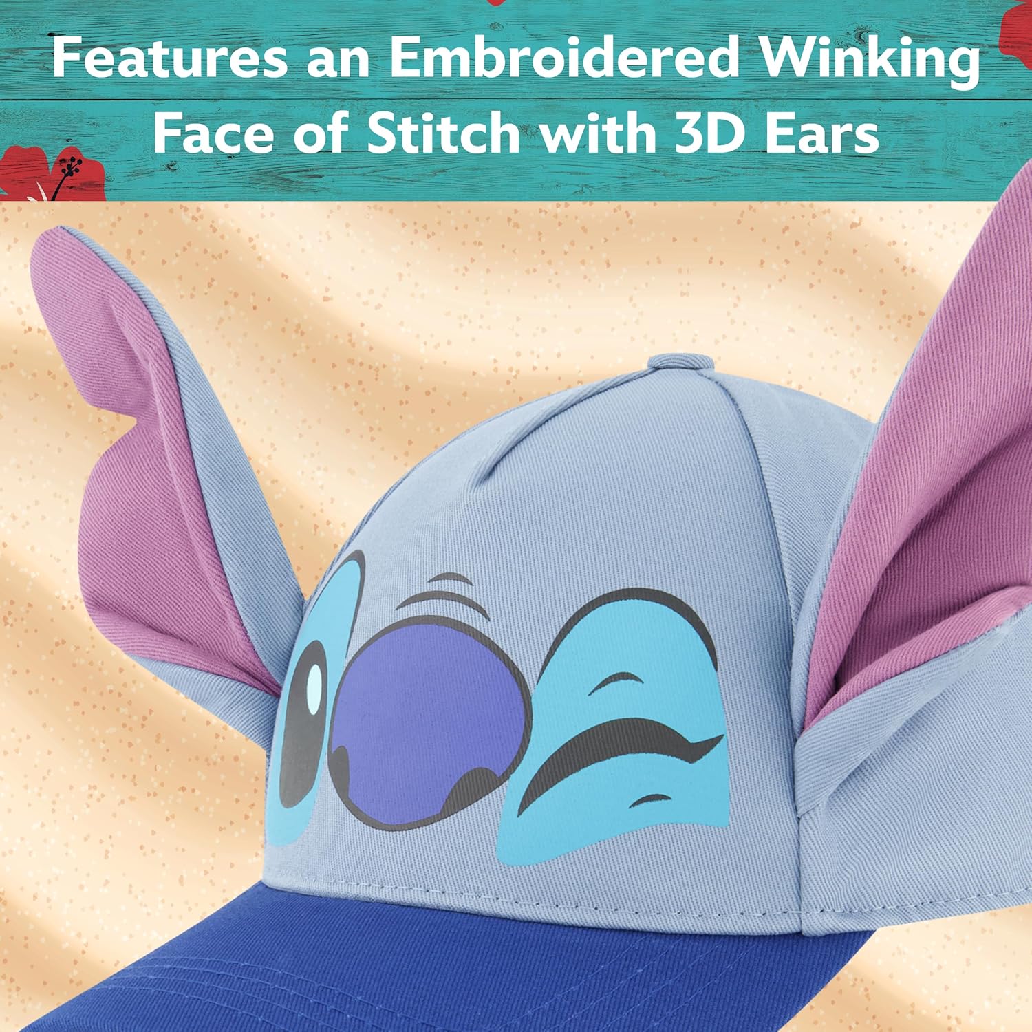 Disney Stitch Dad Hat, Adult Cotton Baseball Cap with Curved Brim - Image 3