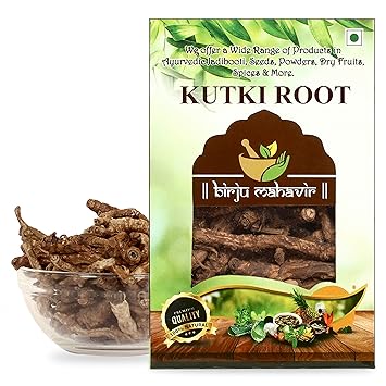 Birju Mahavir Kutki - Katuki - katuka - Picrorrhiza Kurrora Dried, 100 Gr, Natural (BMKB-26)
