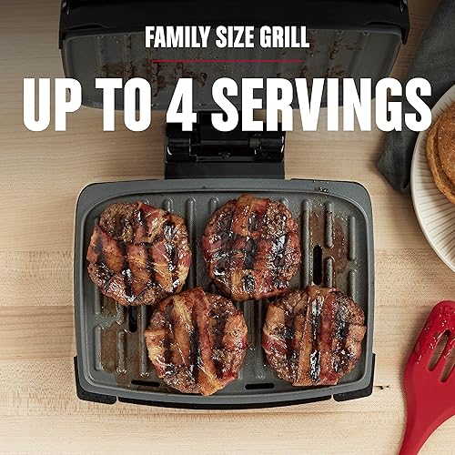 Miniatura 7 de George Foreman Contact Submersible Parrilla, apta para lavavajillas, lavar toda la parrilla, antiadherente fácil de limpiar, negrobronce