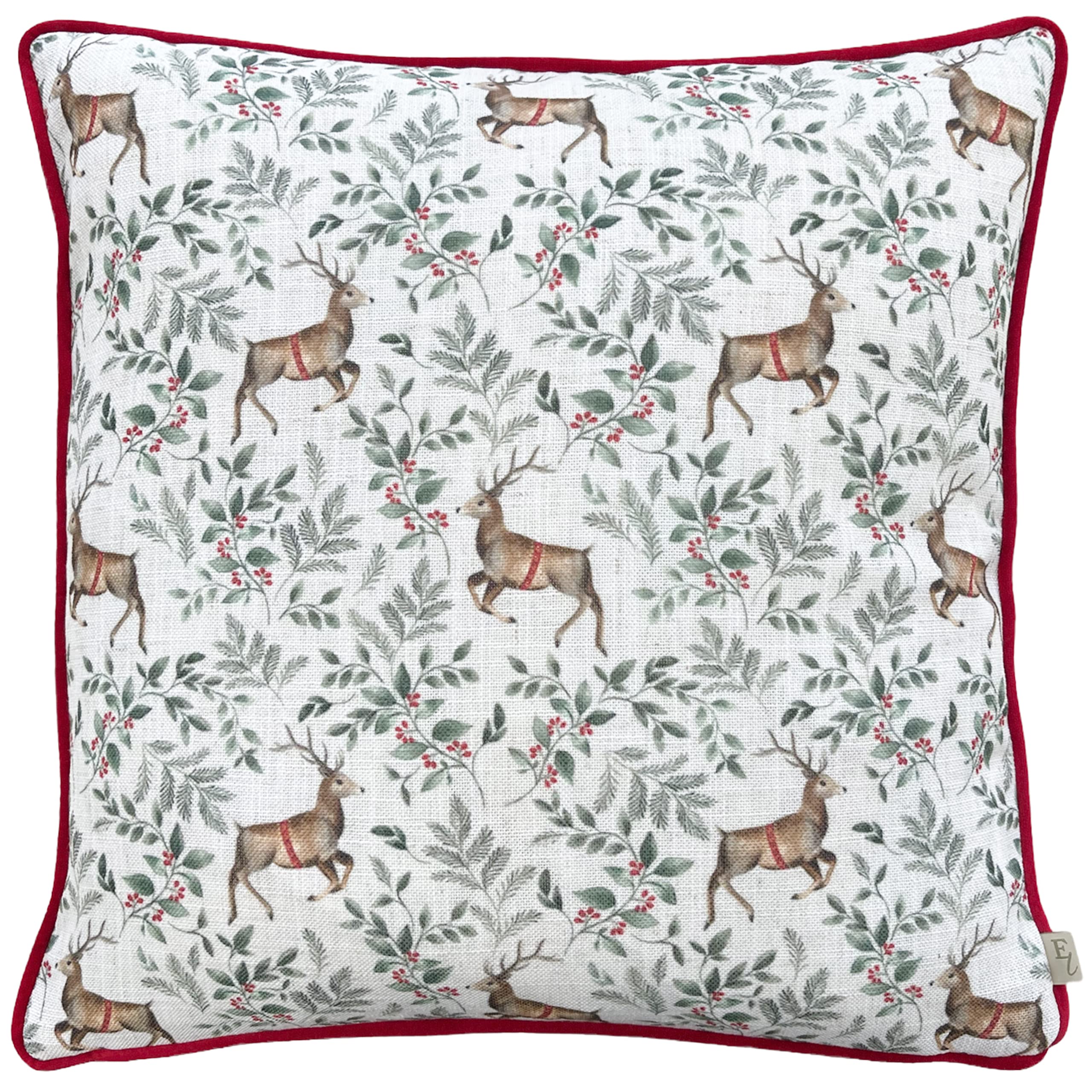Evans Lichfield Festive Reindeer Polyester Filled Cushion