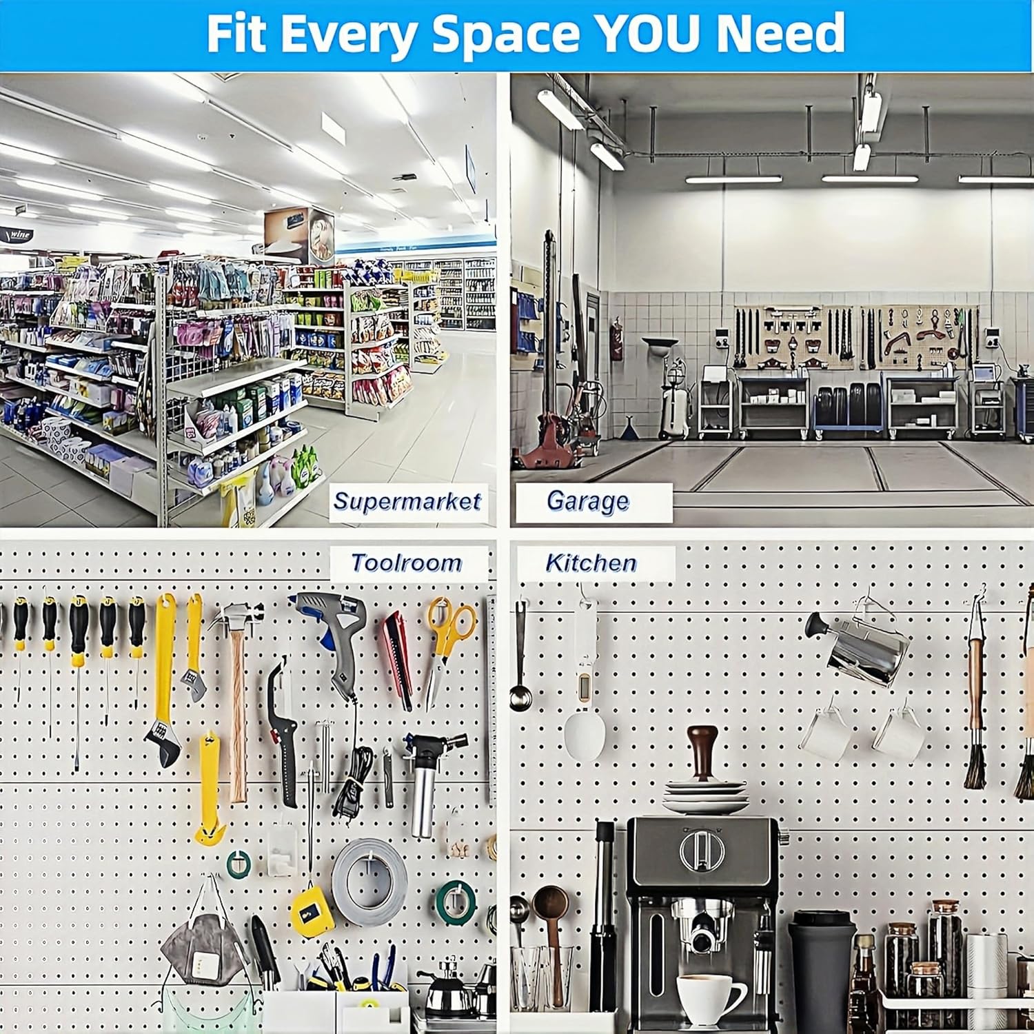 204 peg Board Hooks for Hanging - pegboard Accessories and Hangers for 1/6 & 1/8 inch peg Board Organizer Accessories - Ideal for Garage, Workshop & Tool Storage