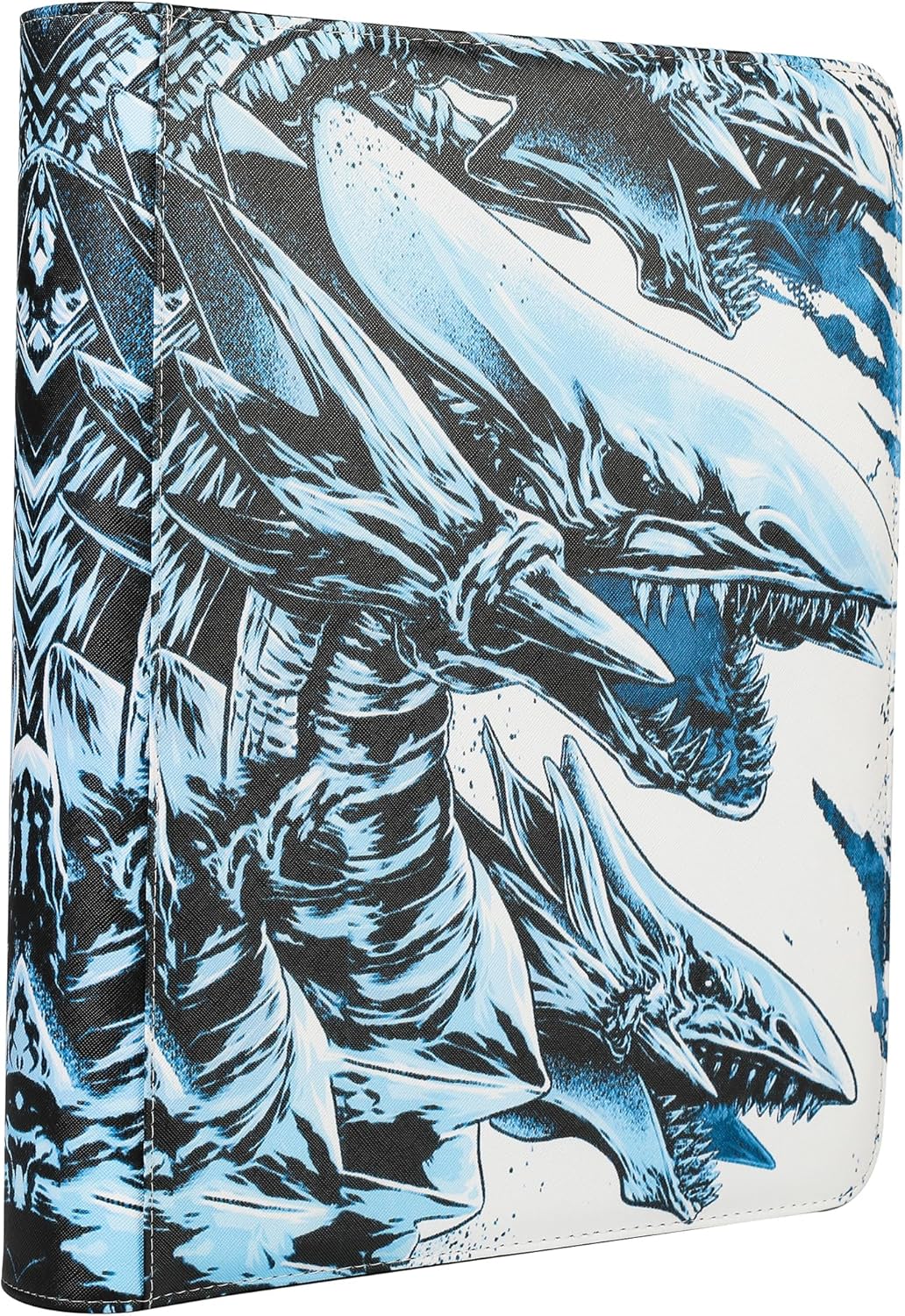 Top Loader Binder，9 Pocket Top Loader Binder Fits 288 3X4" Top Loaders for YuGioh Cards - Premium Ringless 9 Pocket Display Album for Trading Cards（Model Y，White Dragon）