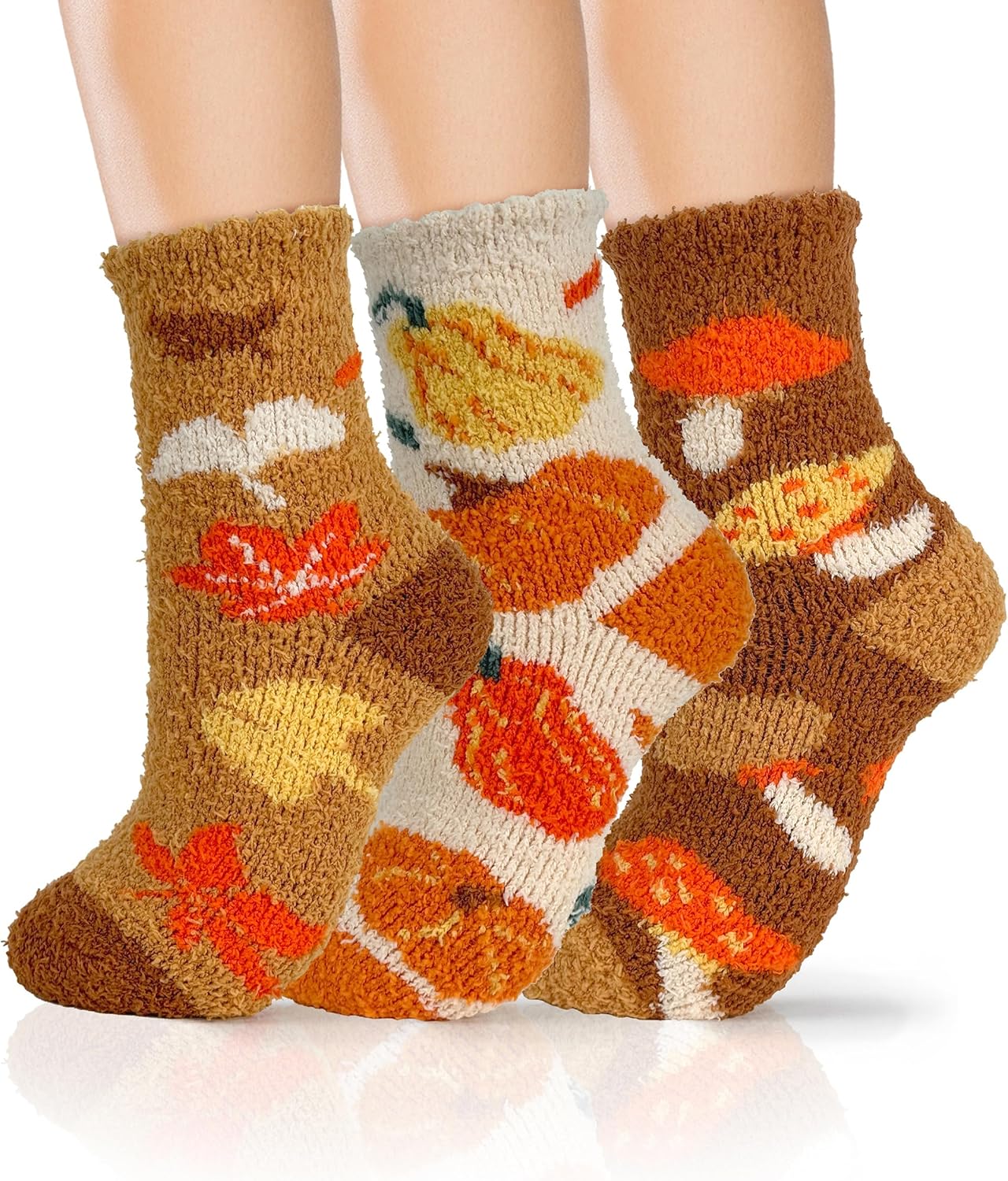 AIVEI Valentines Day Gifts for Her Buttery Soft Fuzzy Socks for Women, Cozy Warm Fluffy Cute Socks 3 Pairs, Galentines Gifts