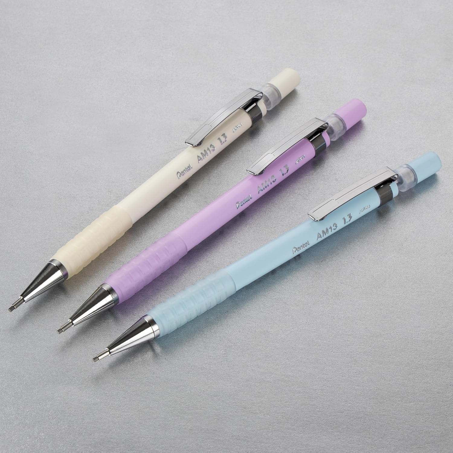 Pentel Sharp 1.3 Mechanical Pencil, (1.3mm), Extra Thick Line, Includes Refill Lead, Writing/Office/Test-Taking Pencil, Pastel Off-White Barrel (AM13LBPW)