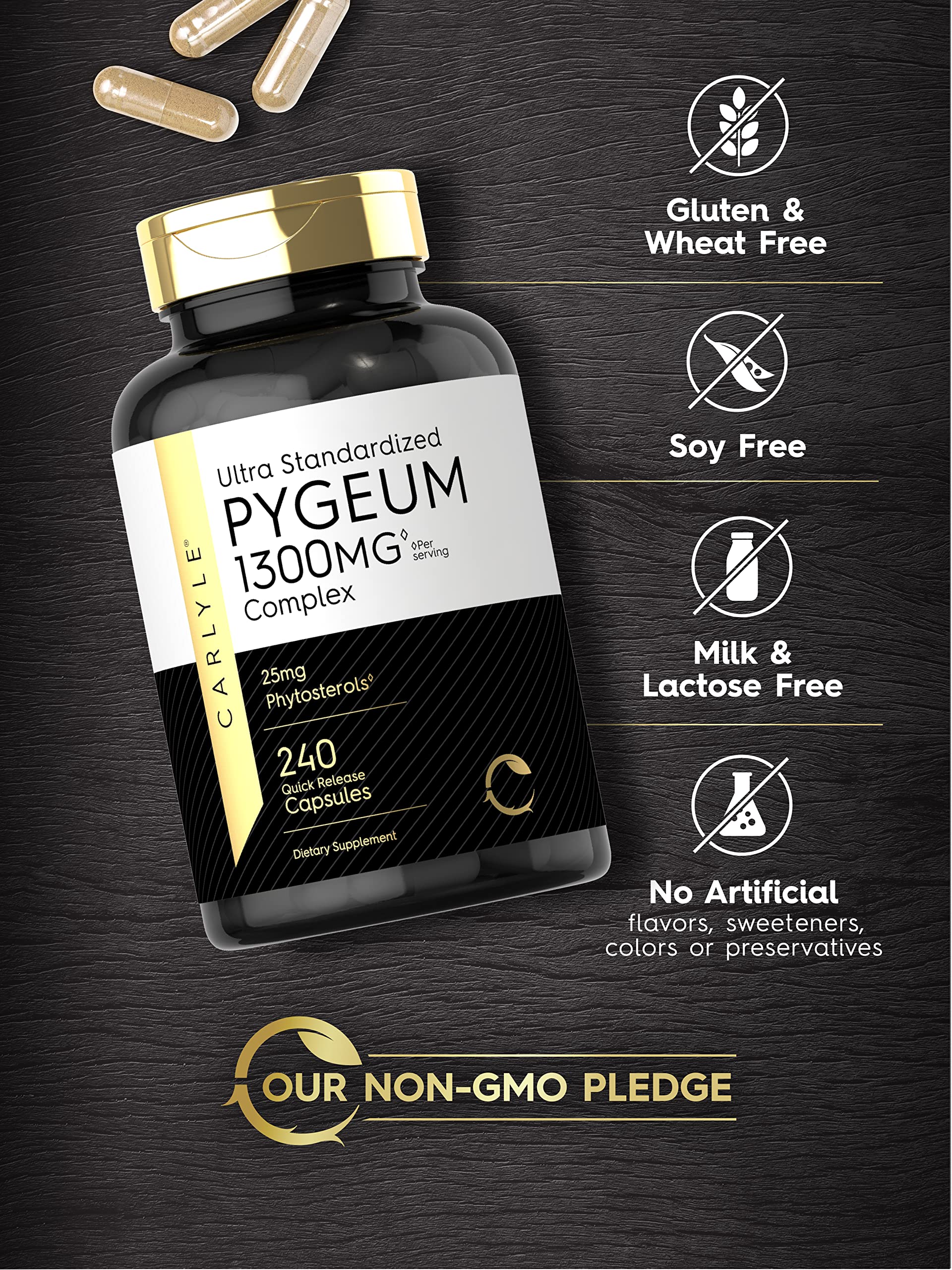 Carlyle Pygeum Arficanum Bark Extract | 240 Capsules — Amazon image 4