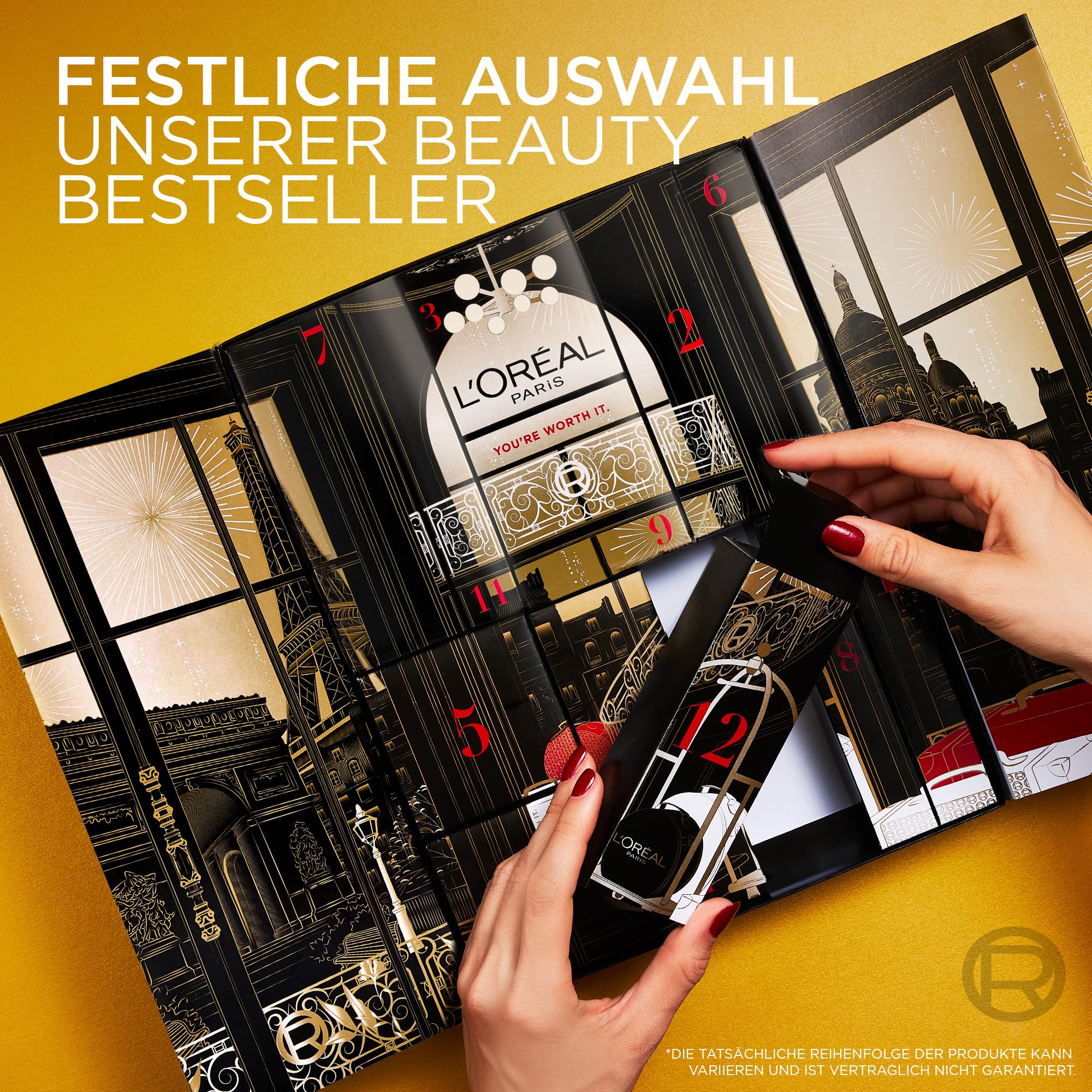 L'Oréal Paris Beauty Geschenkset 2025: 12 Beauty-Überraschungen, Für kleine Luxusmomente in der Weihnachtszeit, Make-Up, Haarpflege, und Hautpflege