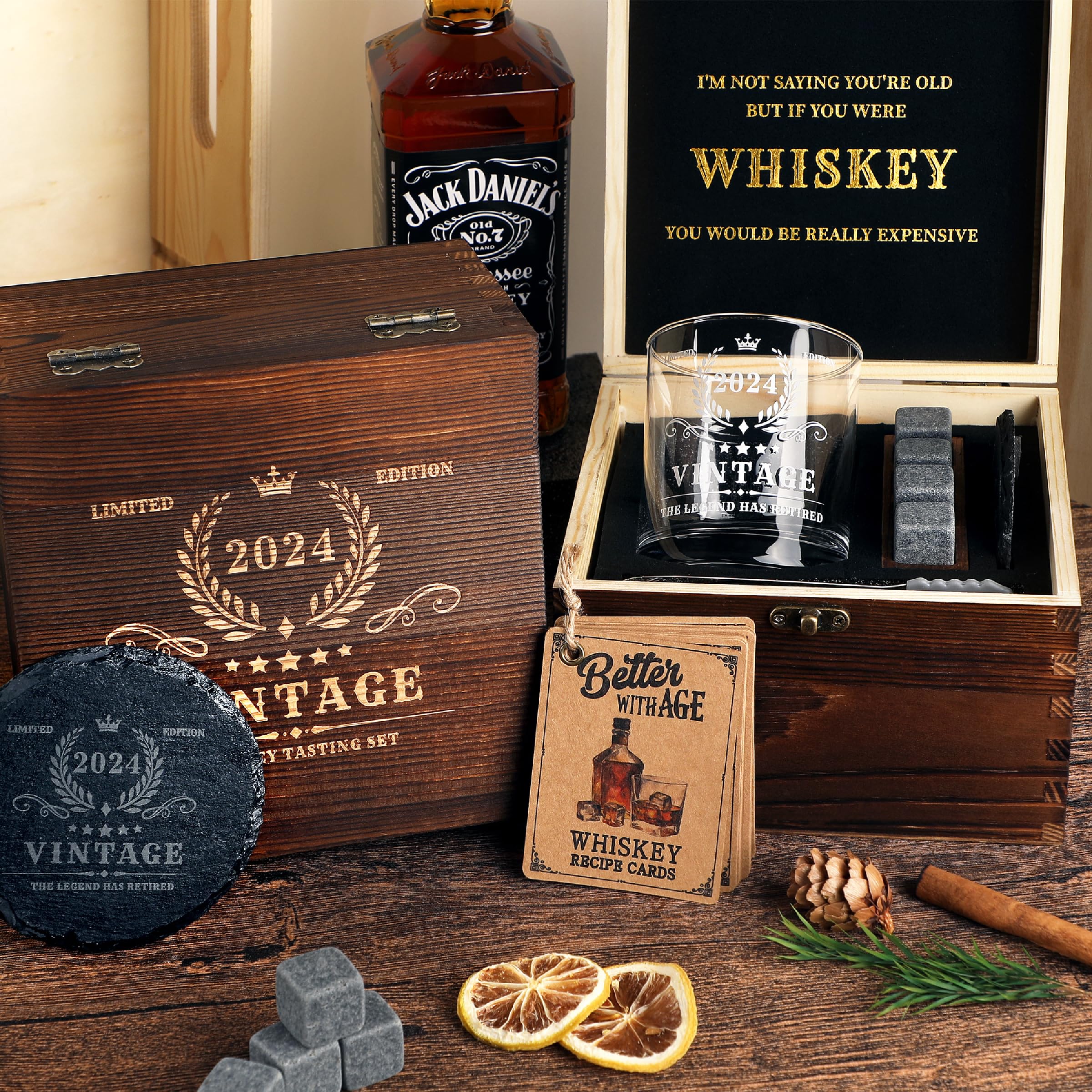 Amazon | Pagather 男性退職ギフト - ヴィンテージ 2024 ウイスキー
