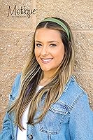 Vista 2 de Motique Accessories Diadema de cuero vegano de 1 pulgada para mujeres y niñas (oliva)