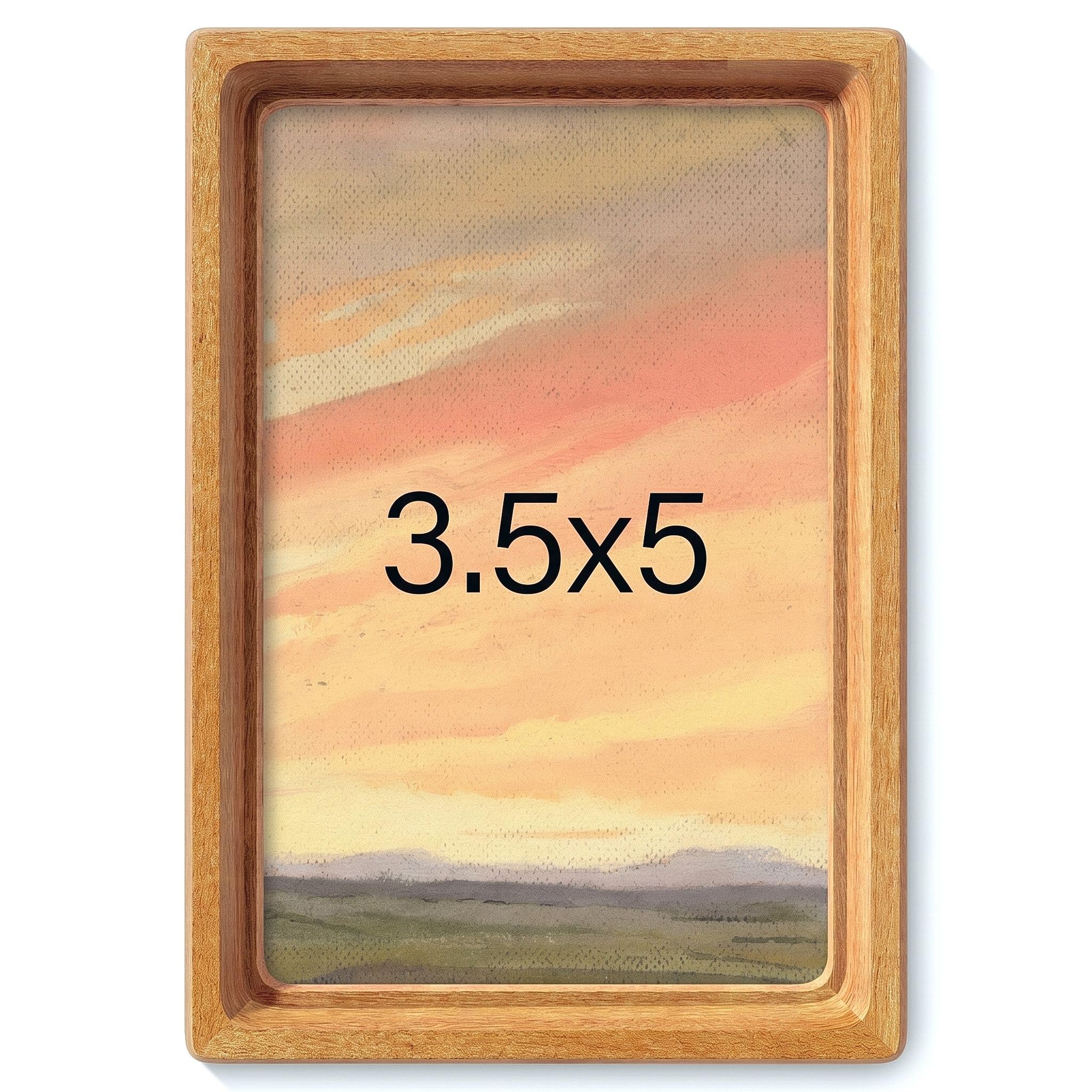 Cadre photo en bois de teck 8,9x12,7 cm d'origine américaine avec verre trempé protecteur