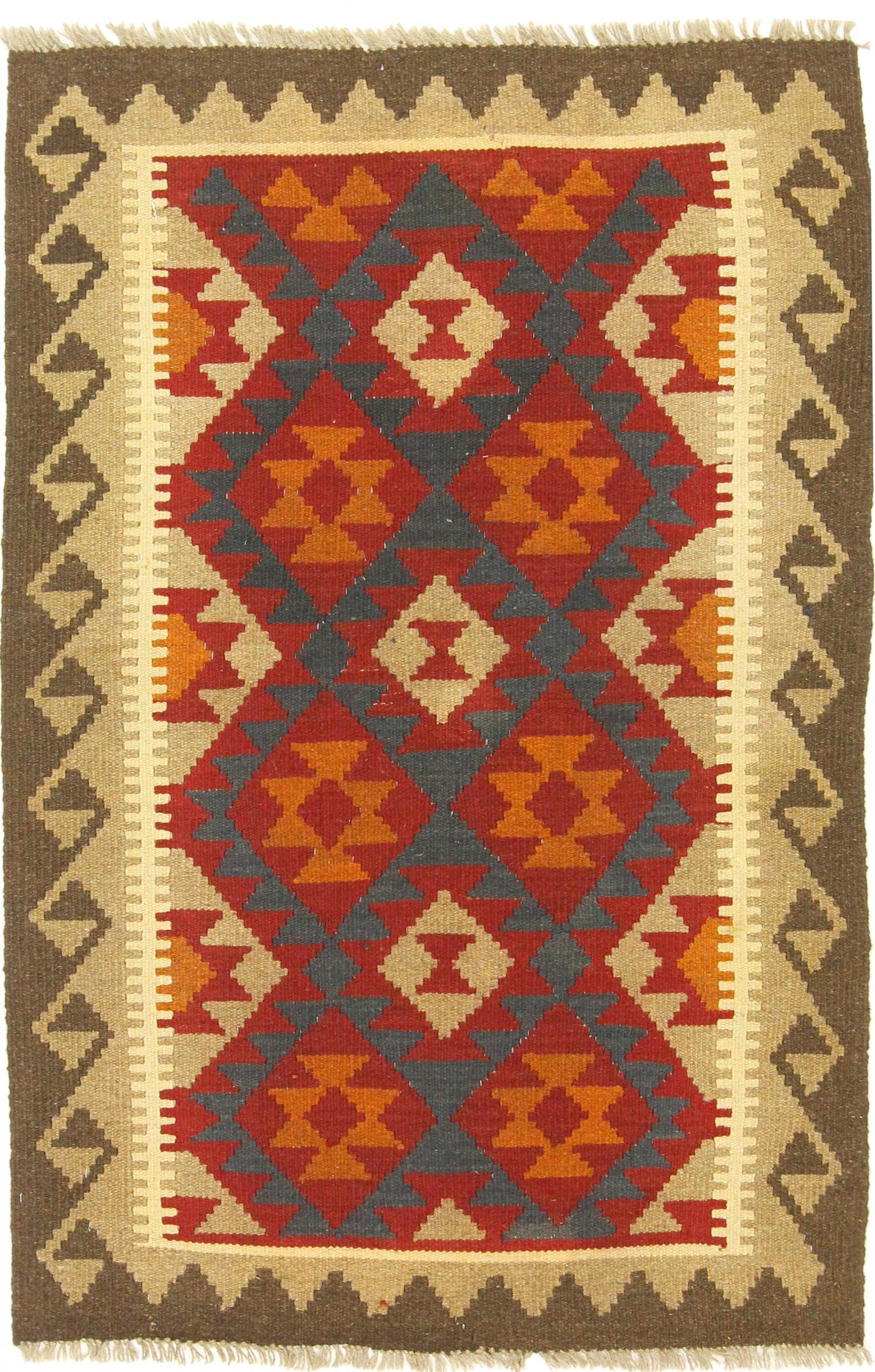 Tapis Kilim Afghan Maimane en laine pour réchauffer l'ambiance de votre salon