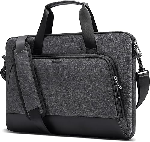 Inateck Bolsa de hombro protectora de 360 para laptop de 15.6 pulgadas, compatible con la mayoría de portátiles de 15 a 15.6 pulgadas, funda de