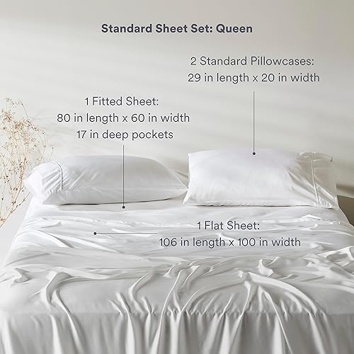 Miniatura 3 de ettitude Juego de sábanas de 100% lyocell de bambú orgánico  Sábanas de satén sedosas y suaves, refrescantes, transpirables con bolsillos profundos,
