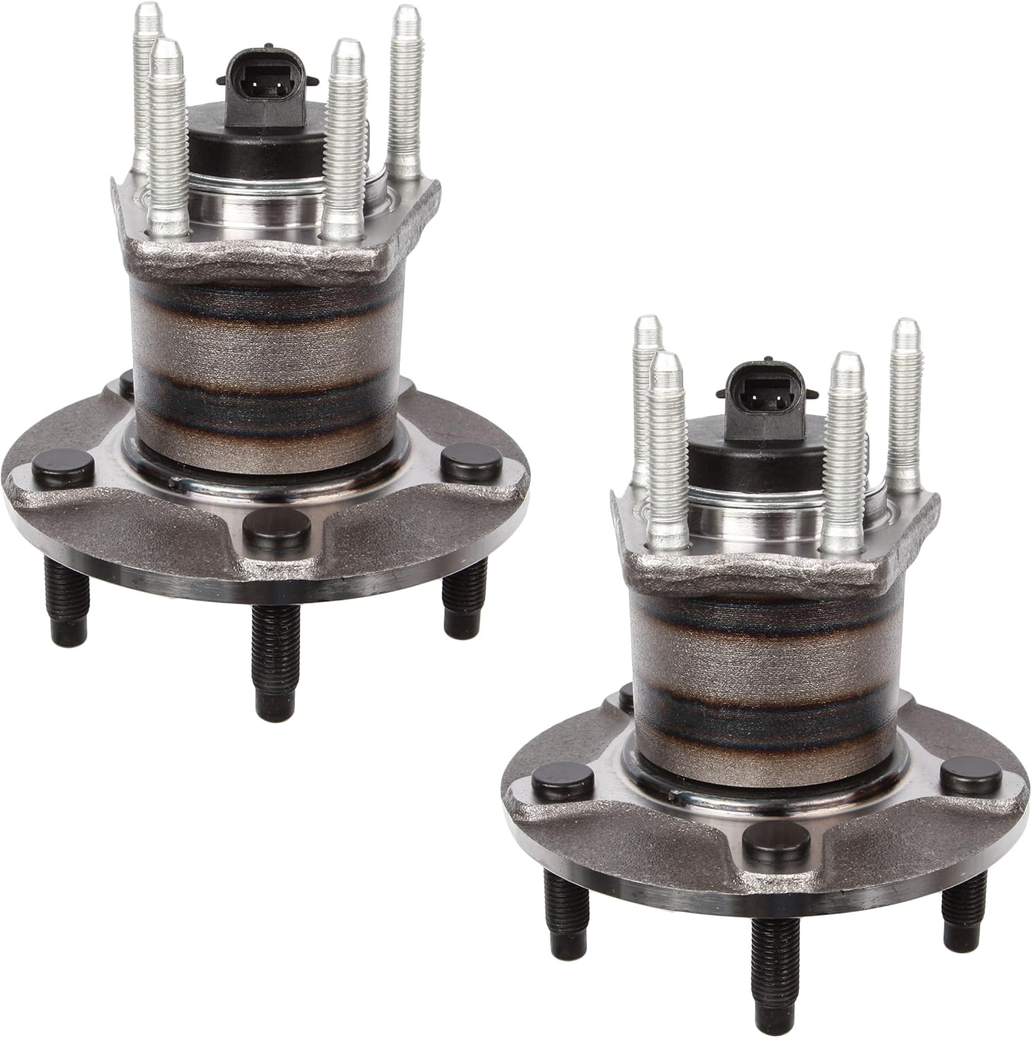 ECCPP 2 Rear Wheel Hub Bearing Assembly 5 Lugs w/ABS for 2005-2007 for Pontiac for Chevy 512285 x2