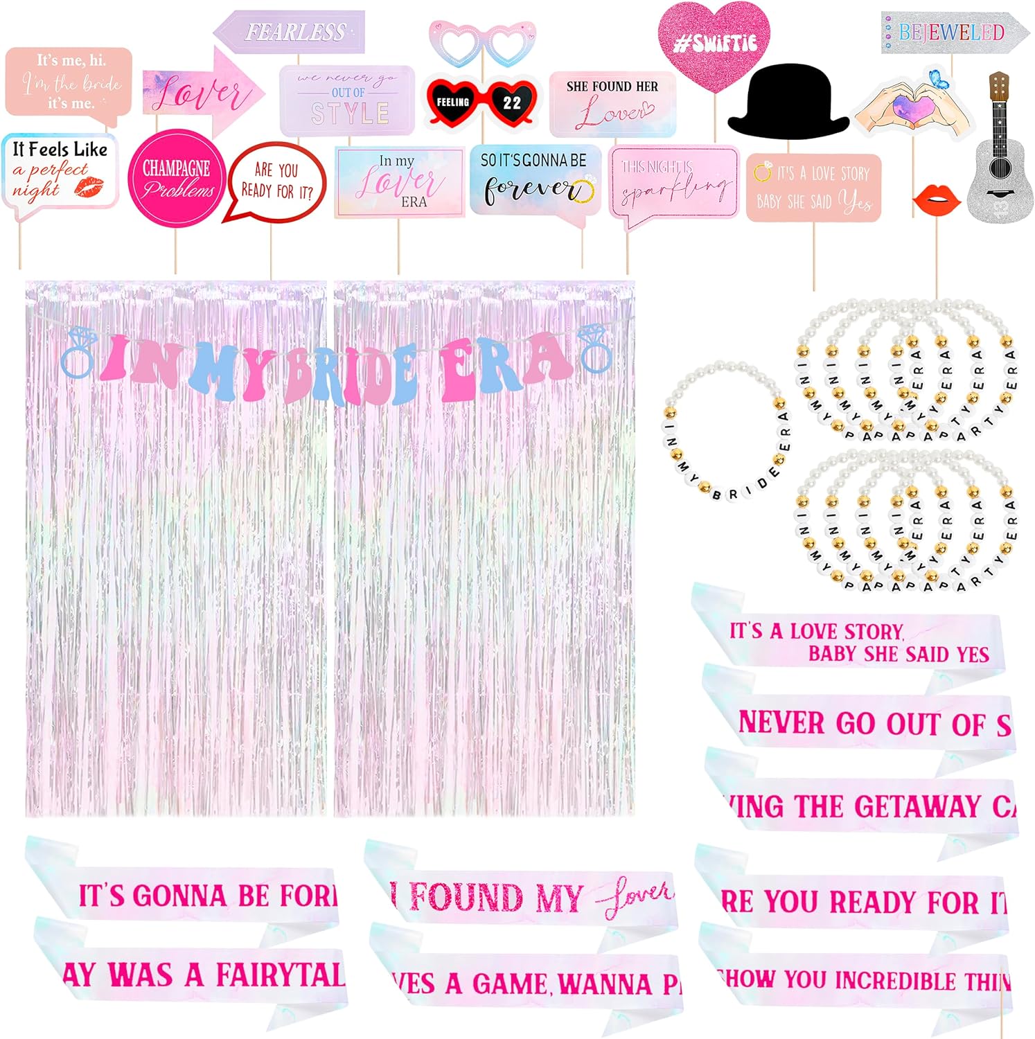 Taylor Party Decorations: Swiftee-Inspired Merch, Party Decor, Friendship Bracelets, Gifts and Stuff for Lover Bachelorette Party, Party Favors, Decorations, and Supplies (ERA)