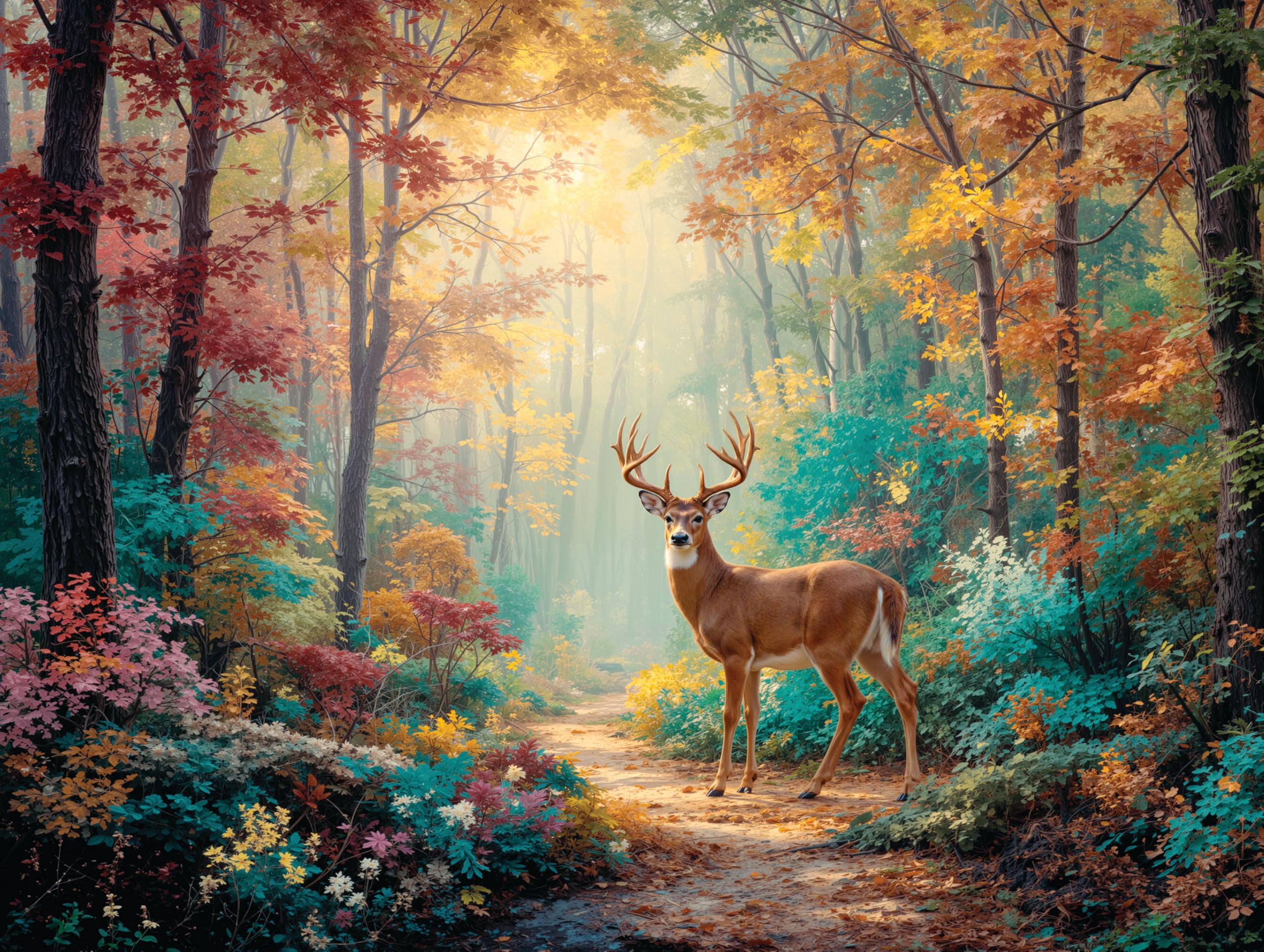 Adult Jigsaw Puzzle 1000 Piece Deer Dreams