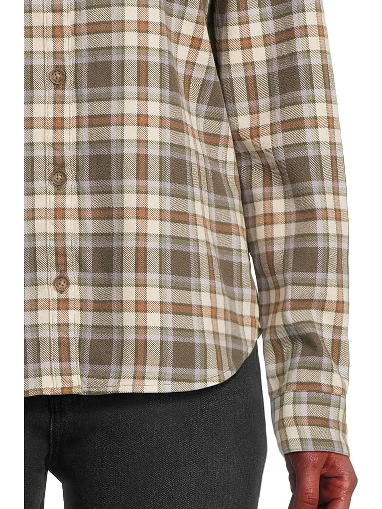 Khaki Royal Robbins Lieback Organic Cotton Flannel Long Sleeve