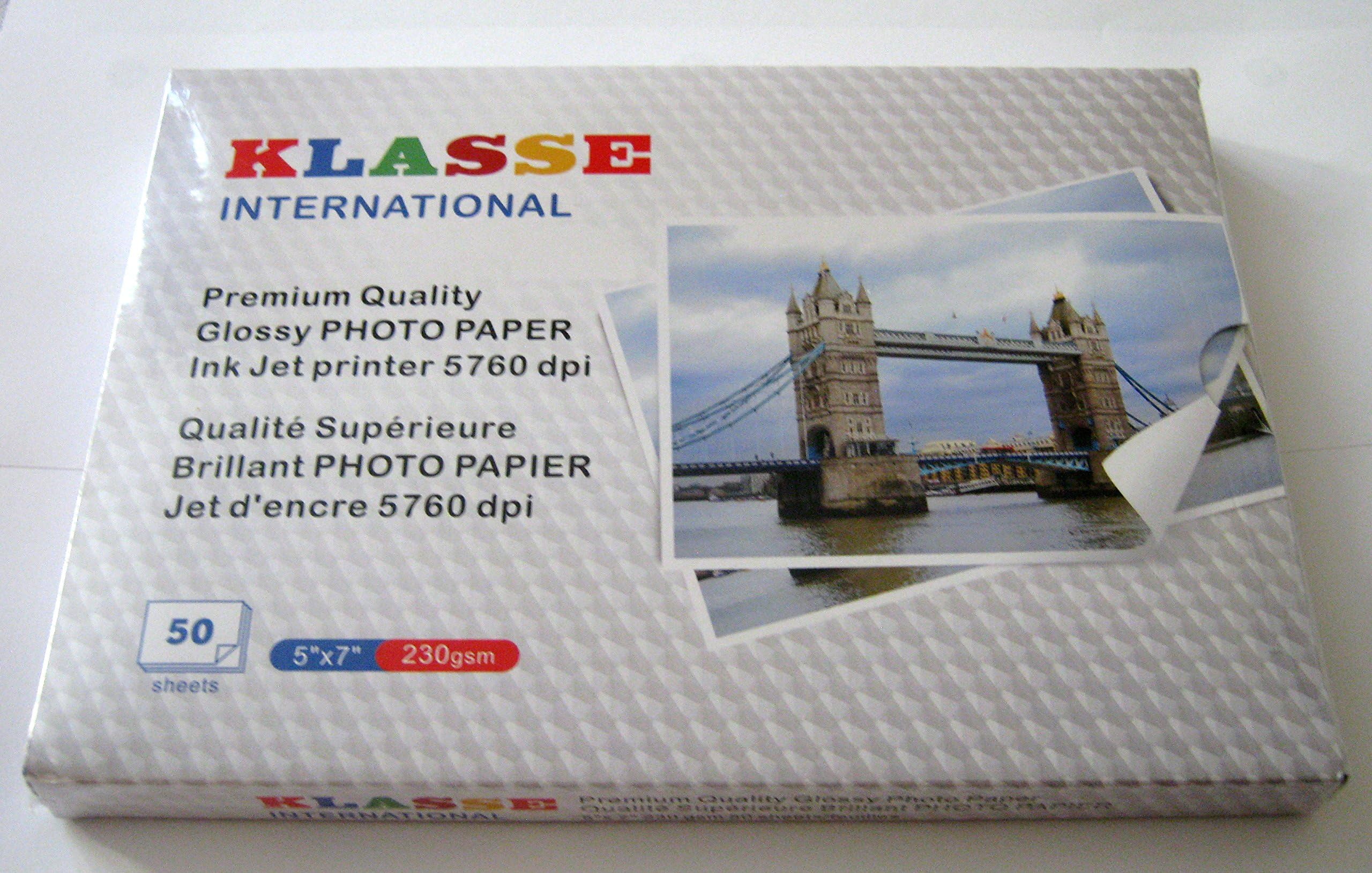5x7 inch Premium Glossy Photo Paper 50 Sheets Thicker Quality 230 gsm Long Lasting