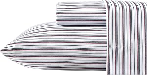 Nautica - Full Sheet Set, Deep Pocket Fitted Sheet and Pillowcase Set, Casual Home Decor (Aevery Stripe Navy, Full)