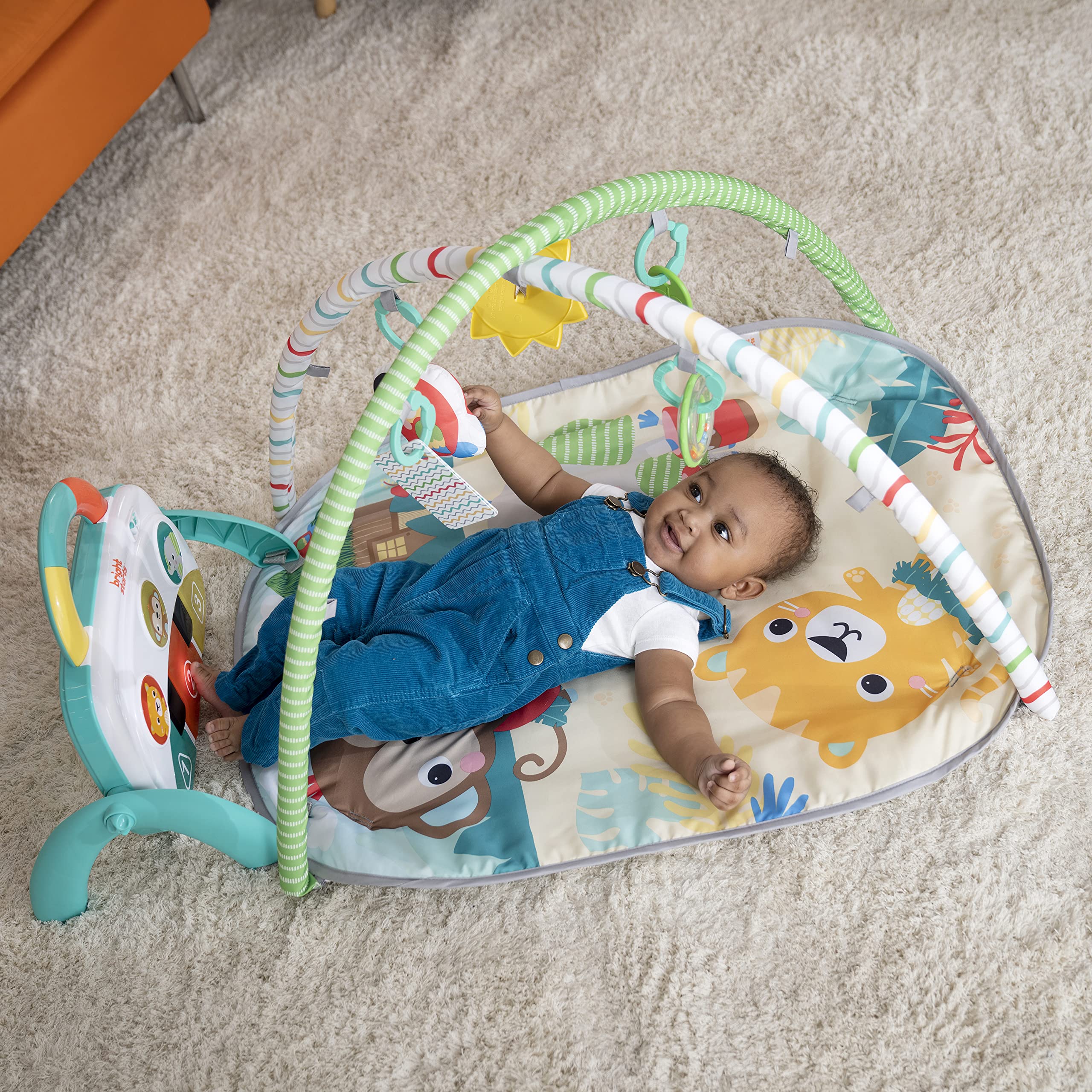 Amazon.com : Bright Starts 4-in-1 Groovin' Kicks Piano Gym, Tummy
