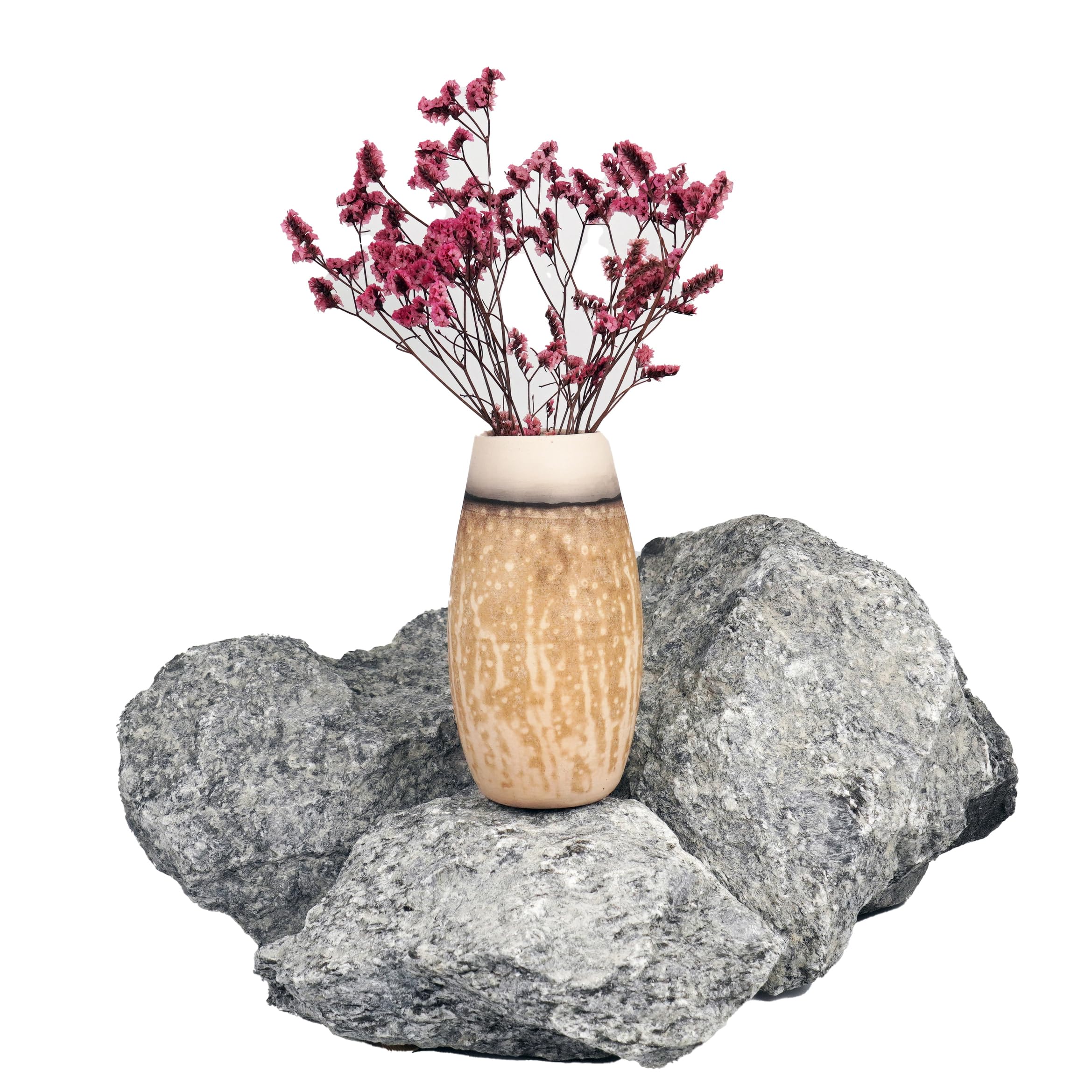 Vase Raku RAAQUU en céramique de 15,2 cm, l'objet d'art fait main pour rompre la monotonie