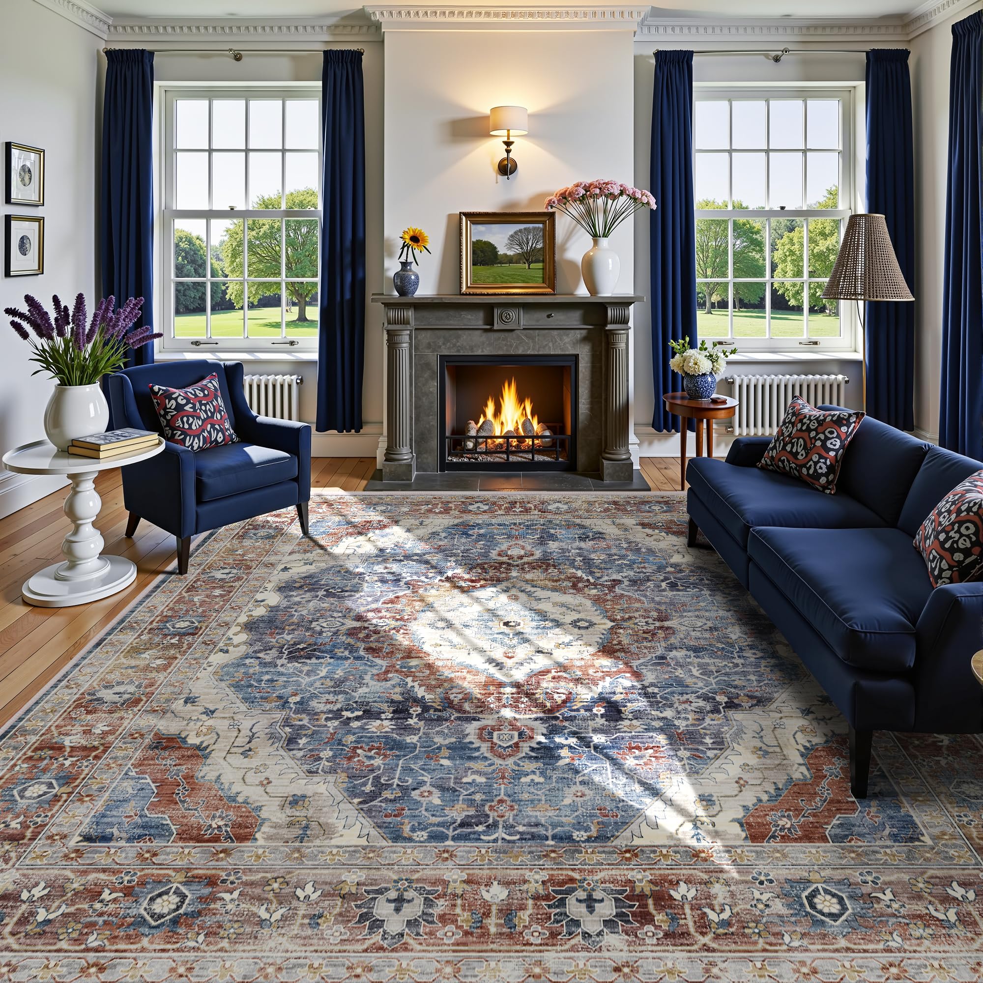 Amazon.com: Deerly Rug 8x10 Area Rug Boho Washable Rug Large Rugs