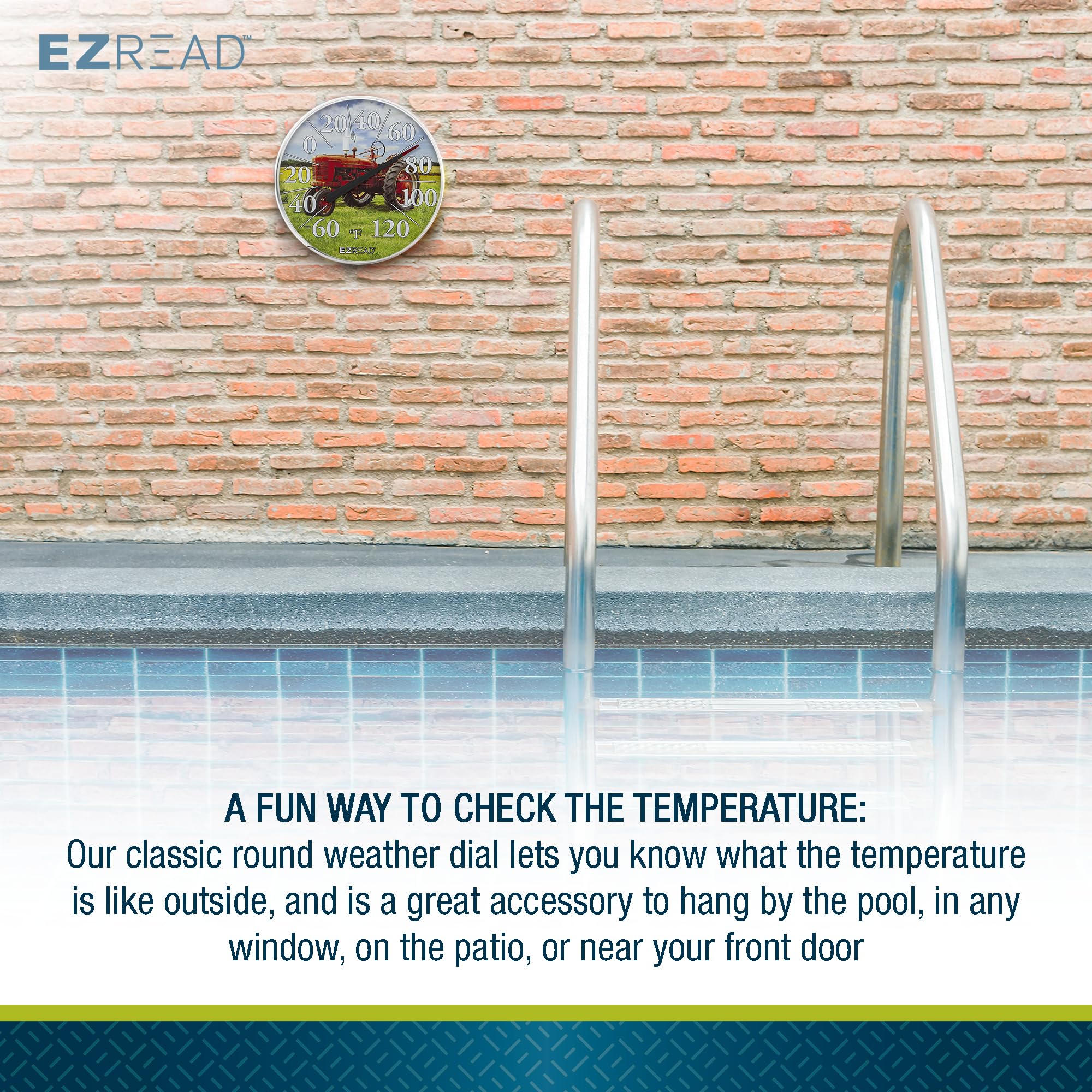 Headwind Consumer Products 840-1234 EZREAD termometr tarczowy, czerwony, Tracto