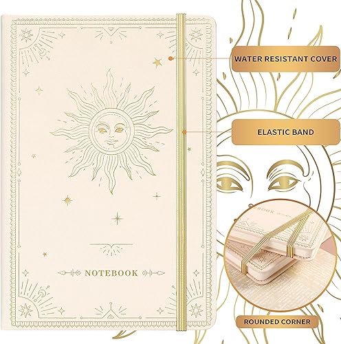 Miniatura 4 de Cuadernodiario a rayas  Cuaderno clásico de cuero sintético de papel grueso de alta calidad con bolsillo + separadores de páginas, regalos, bandas,