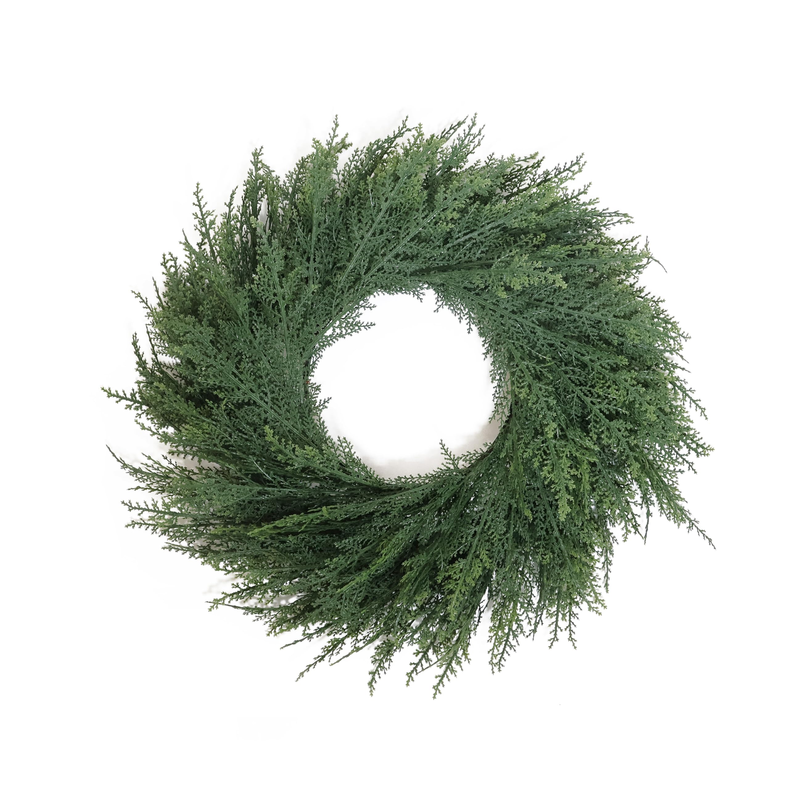 30 Inch Christmas Wreaths for Front Door Real Touch Cedar Wreath Artificial Green Wreath for Indoor Outdoor Home Window Decoration