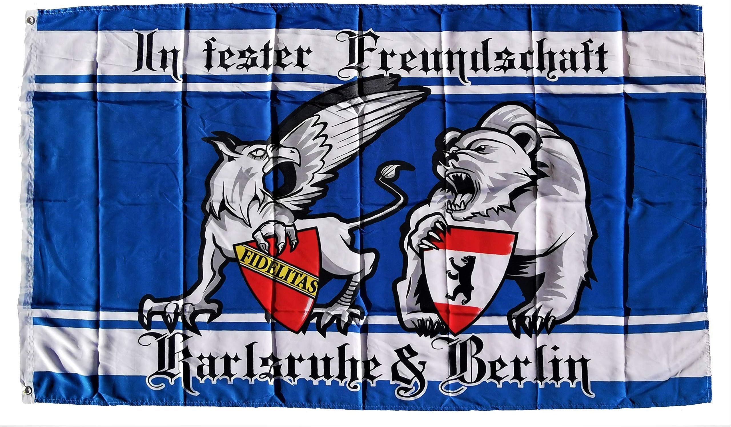 Generisch Friend flag Karlsruhe-Berlin, flag Karlsruhe flag, flag Berlin flag.