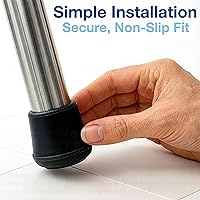 Vista 4 de SOFTTOUCH Rubber Leg Tip (4 Piece), 1", Black