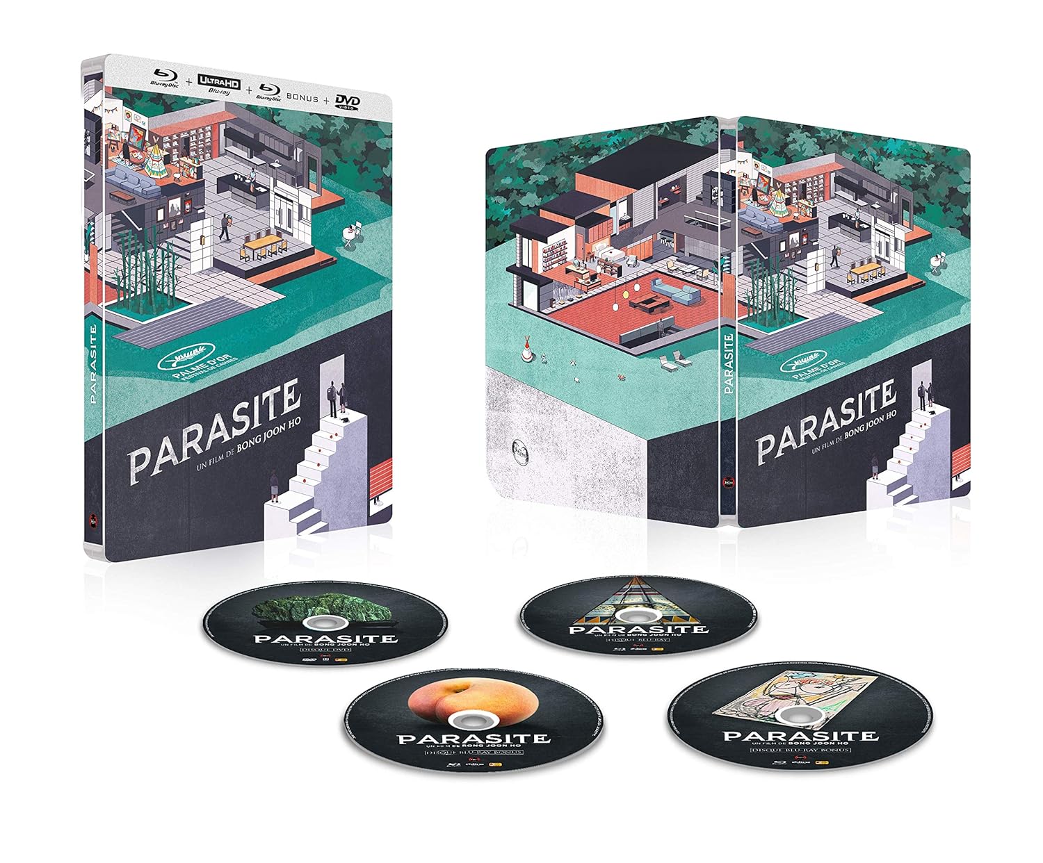 Parasite [Édition Collector - 4K Ultra HD + Blu-ray + Blu-ray bonus + DVD] [Édition Collector boîtier SteelBook - 4K Ultra HD + Blu-ray + Blu-ray bonus + DVD]