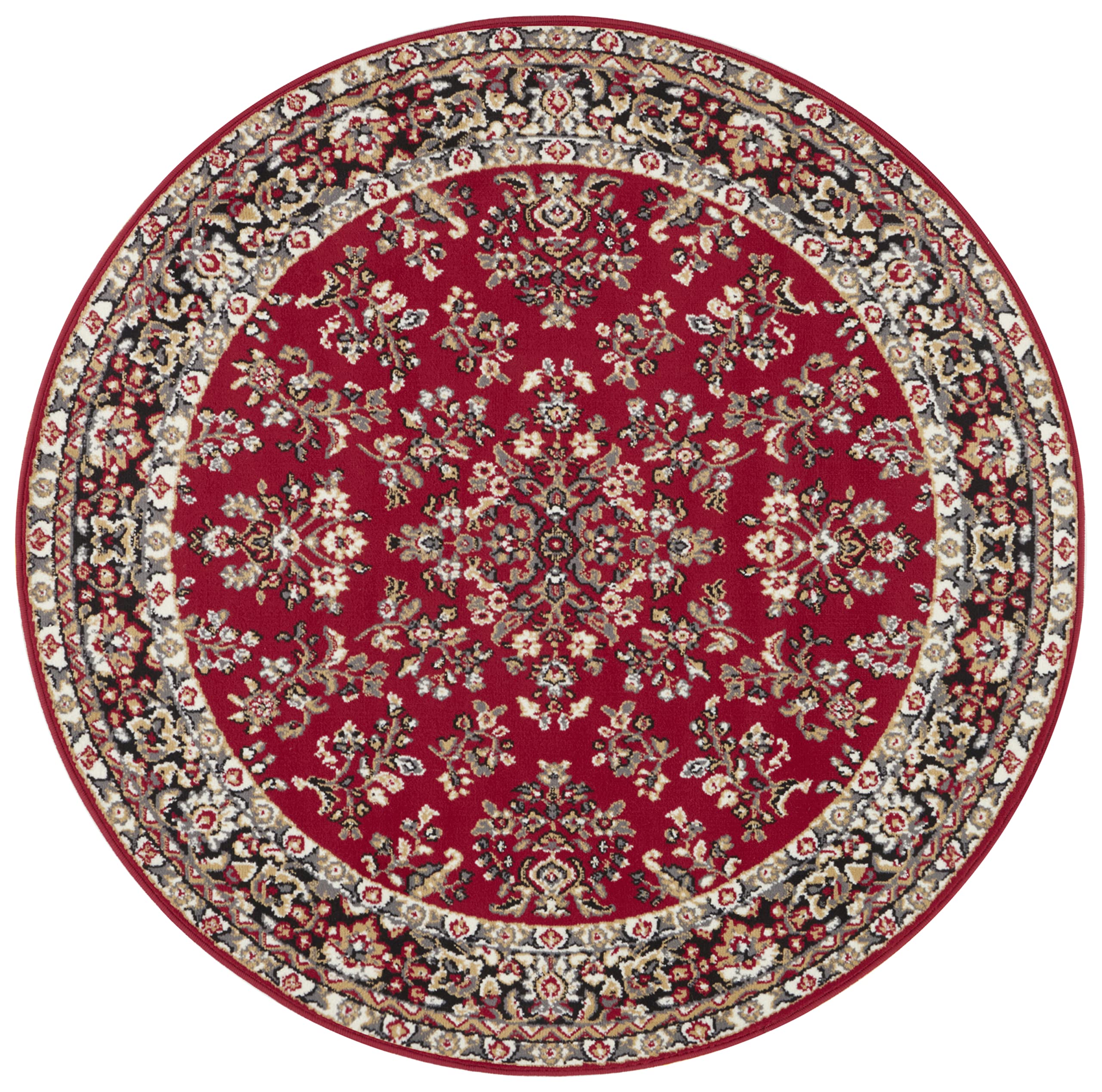 Hanse Home Design Short Pile Living Room Rug Oriental - Zabul Persian Look, Oriental Rug for Dining Room, Living Room, Bedroom - Red, 140 cm