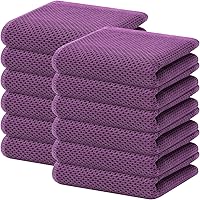 Vista 59 de Homaxy Paños de cocina de 100% algodón con tejido de gofre, ultra suaves, absorbentes, de secado rápido, 12 x 12 pulgadas, paquete de 6, albaricoque