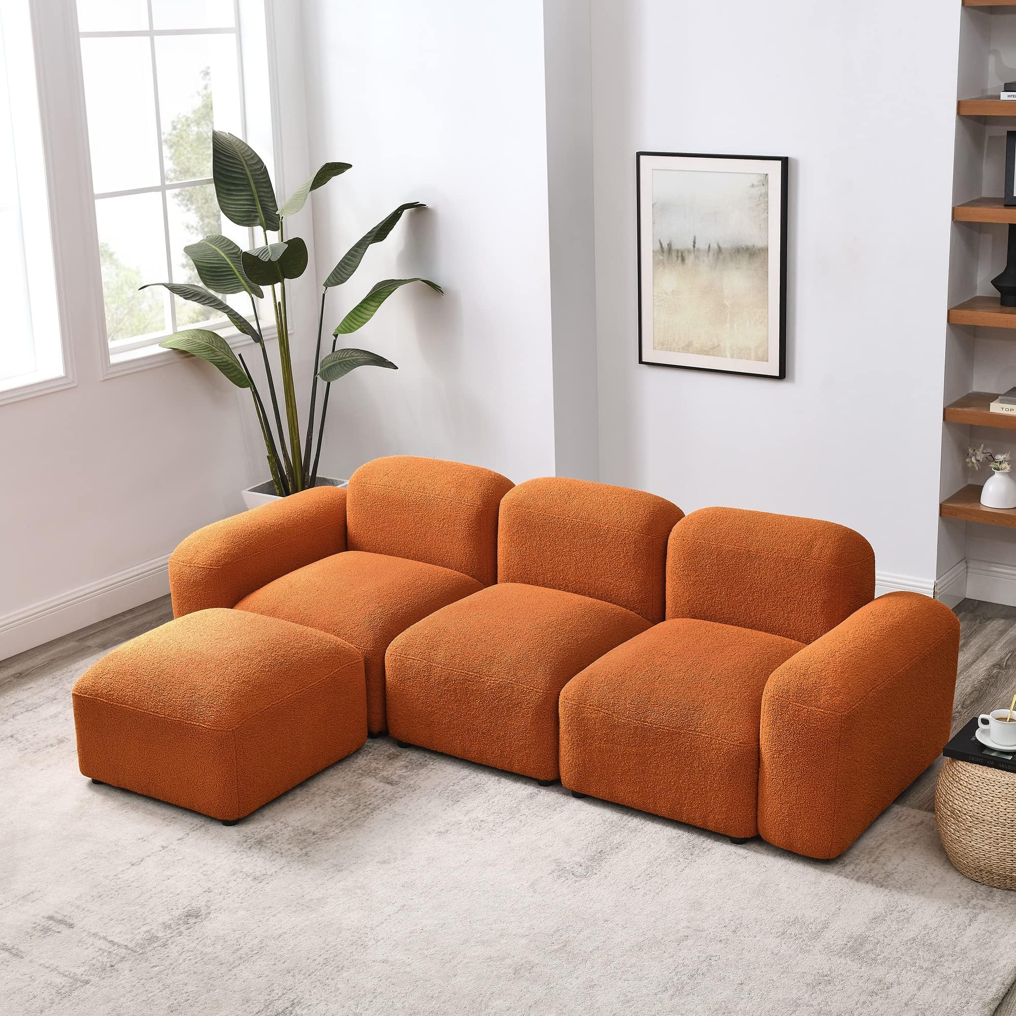 CALABASH LShaped Sectional Sofa Couch, Upgraded Chenille