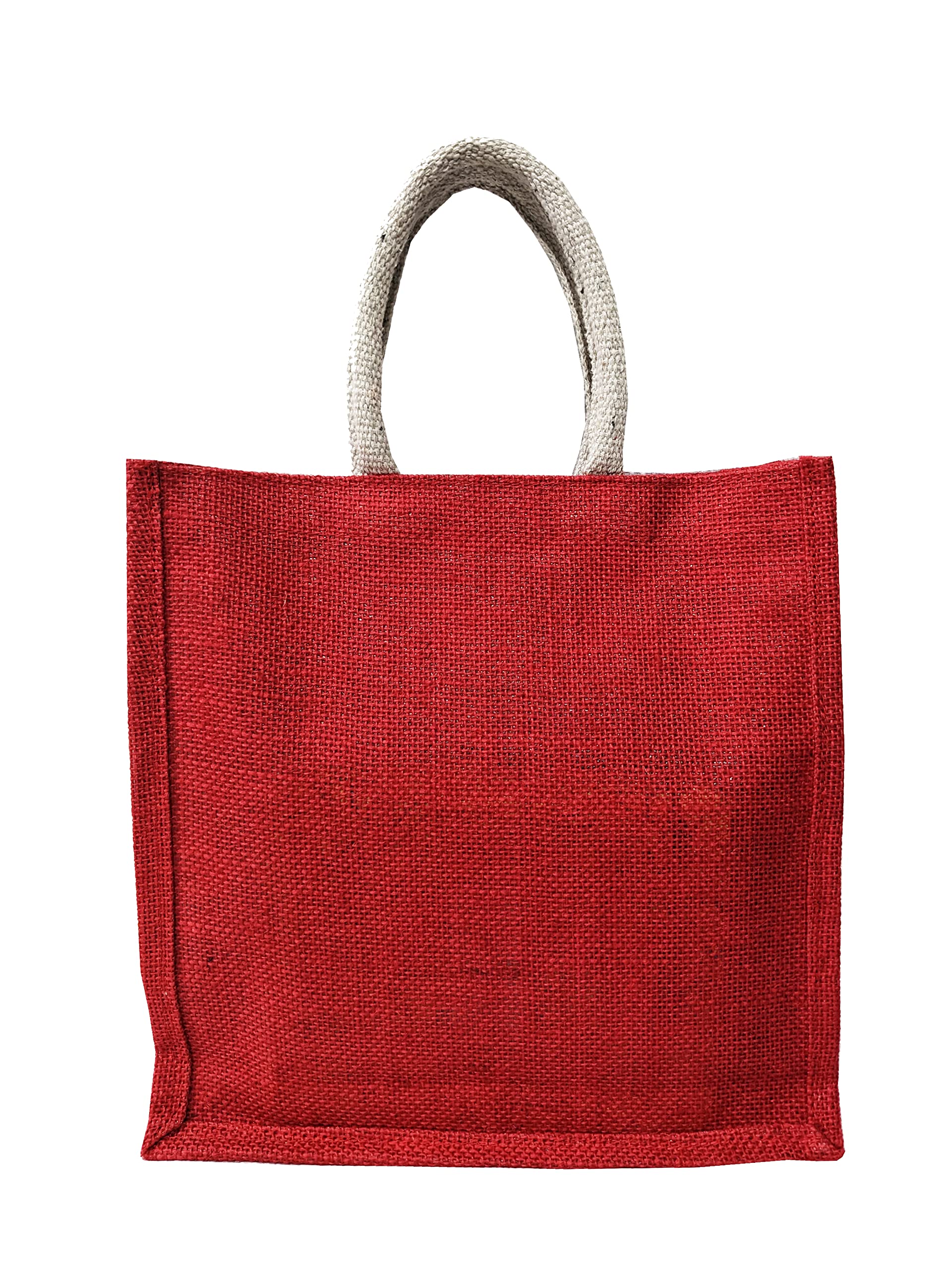 handmakers ! Red jute bag for shopping (set of 2)-picture-43