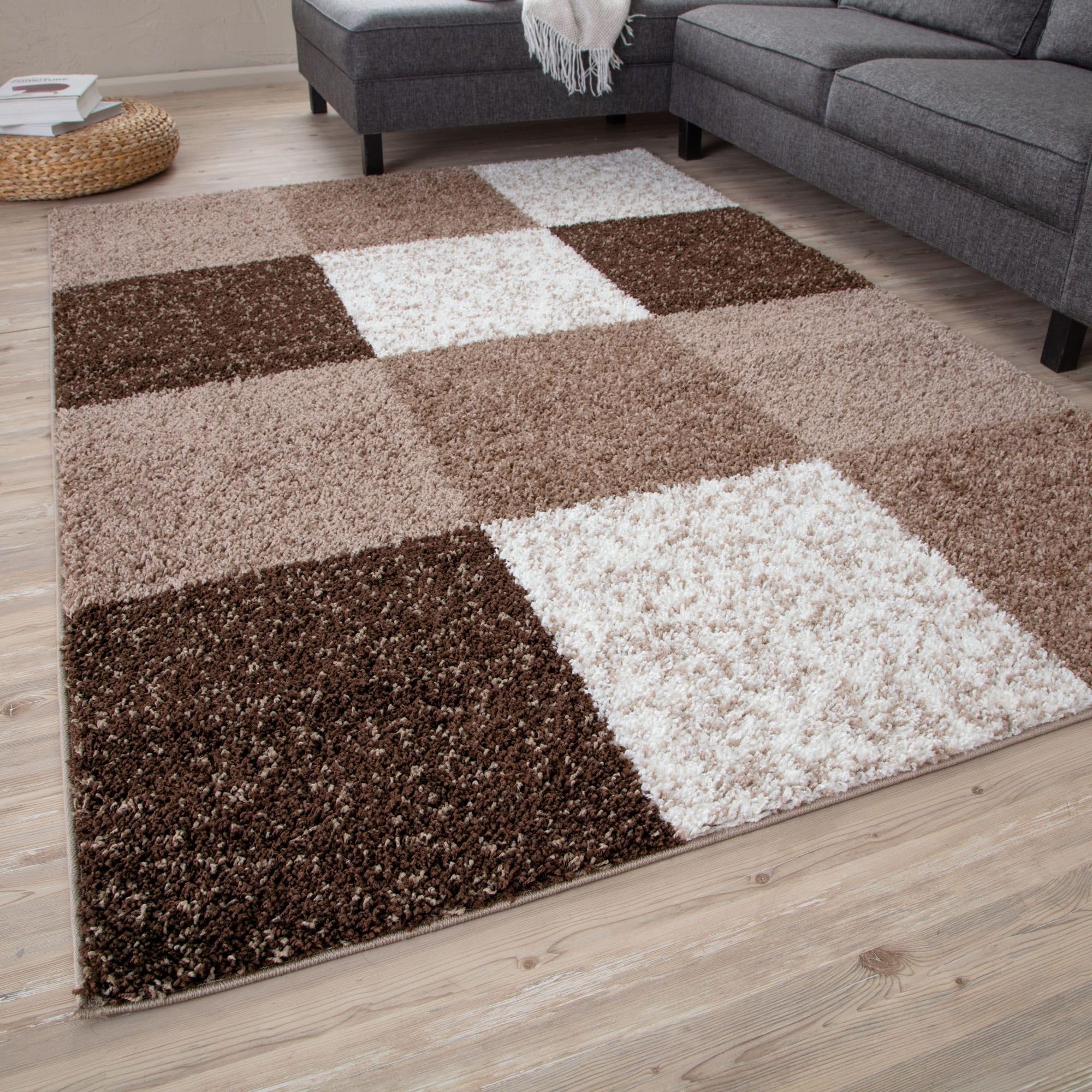 The Rugs Brown Myshaggy Geometric Rug - 240X340 Cm