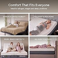 Vista 8 de SFE Adjustable Bed with Mattress & Massage, Twin XL Adjustable Bed Frame + Medium Mattress - Cooling Gel Memory Foam Mattres, USB, UnderBed Light
