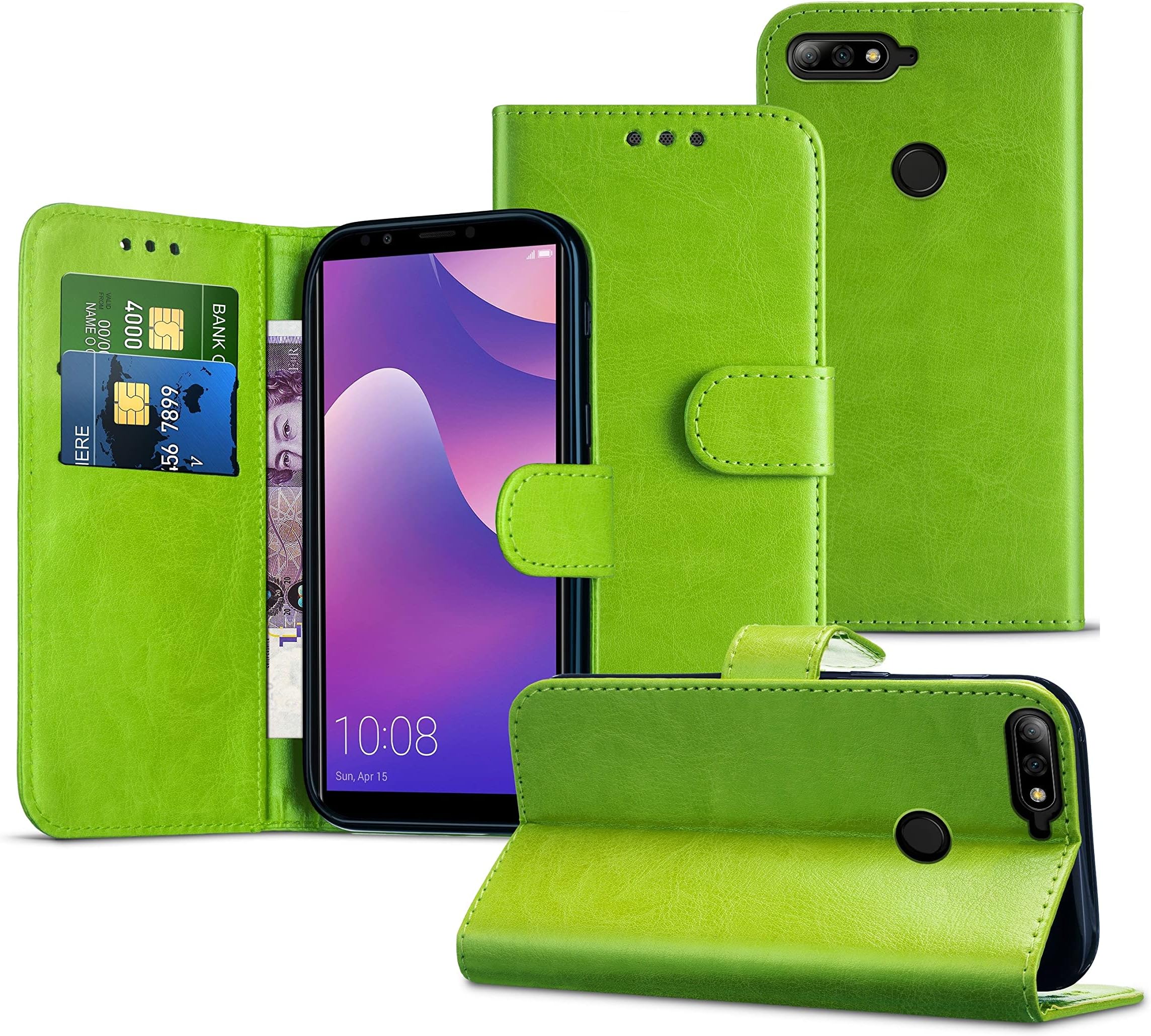 LG Nexus 5X Case PU Leather Wallet Cover with Card Slots [Shockproof] [Magnetic Closing] Flip Wallet Cover Case for LG Nexus 5X / H791 [Green]