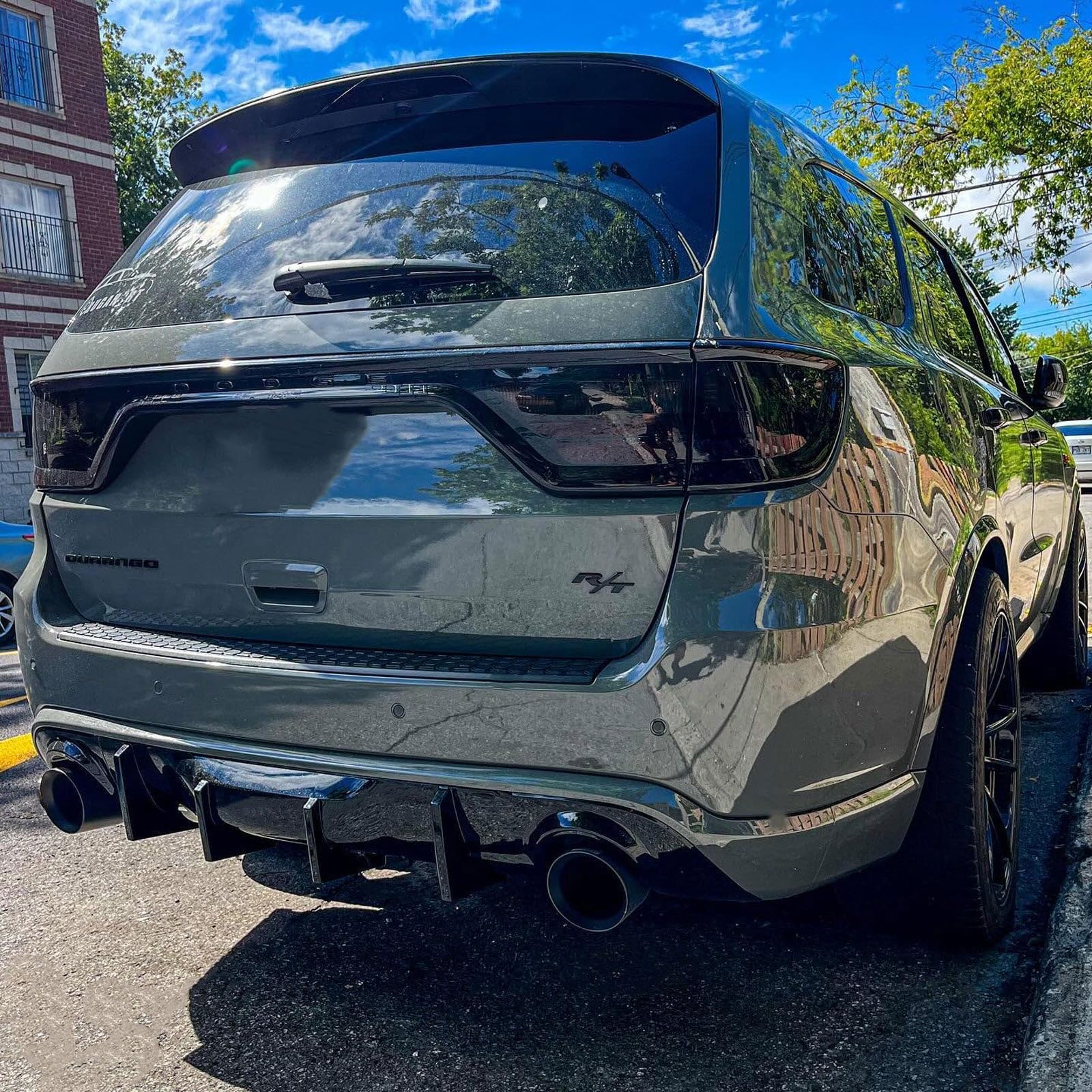 AUTRAGO Rear Bumper Diffuser for 2011-2025 Dodge Durango R/T SRT (Gloss Black)