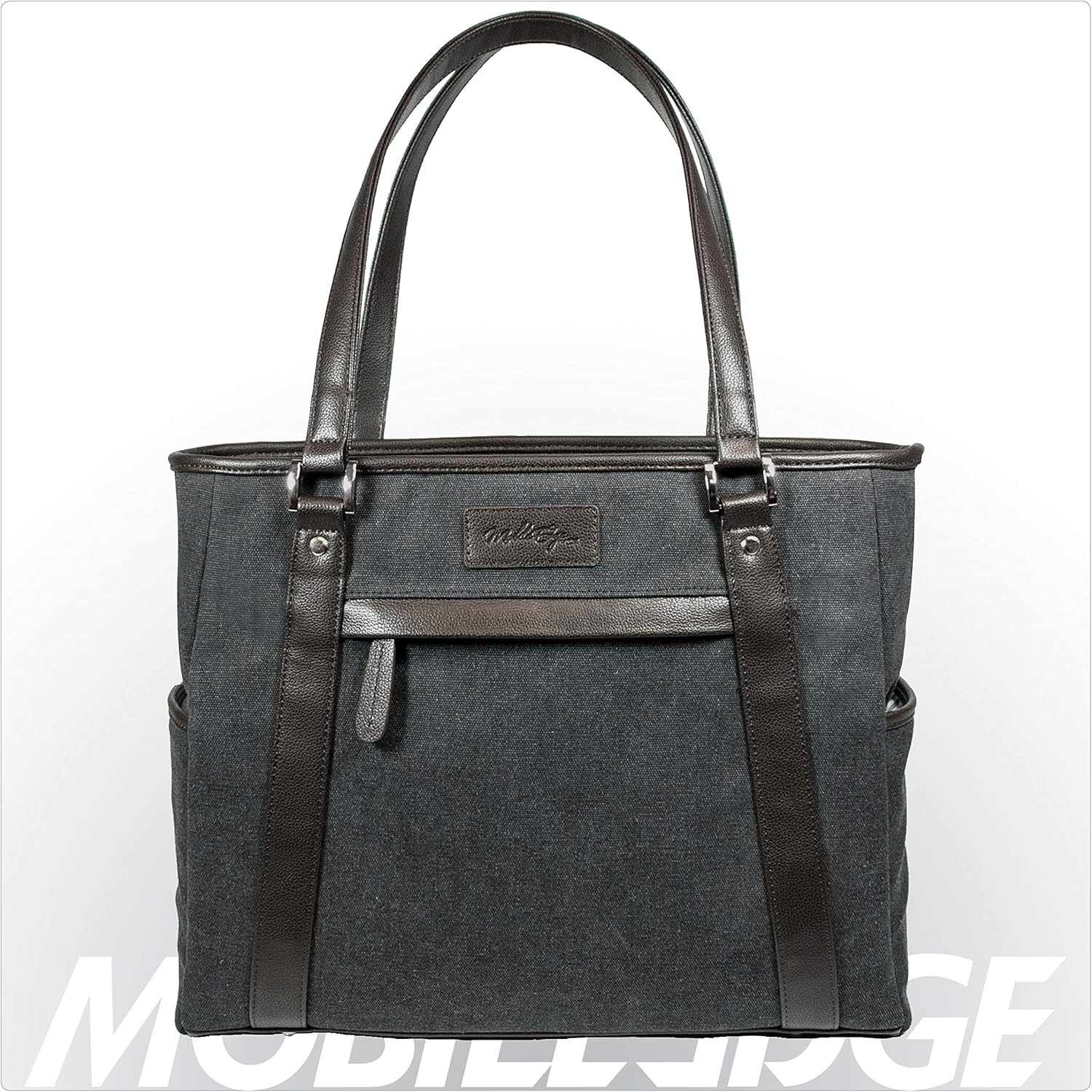 Mobile Edge Urban Laptop Tote Charcoal w/Brown Trim Mobile Edge Urban Laptop Tote Charcoal w/Brown Trim