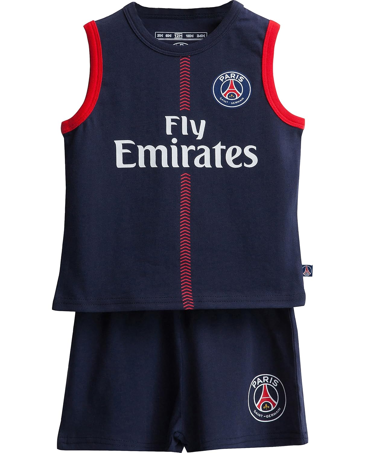 PSG Ensemble Débardeur + Short bébé Collection Officielle Paris Saint Germain - 6 Mois