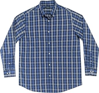 Double Pump Big and Tall Shirts for Men Long Sleeve Button Down Shirts from Size XLT to 6XL T Cotton