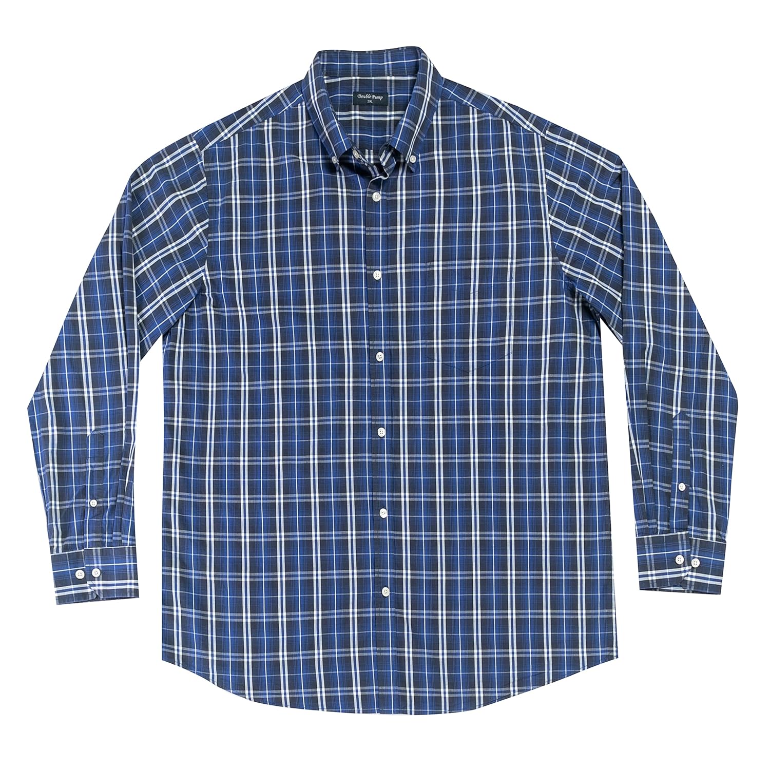 Double Pump Big and Tall Shirts for Men Long Sleeve Button Down Shirts from Size XL T to