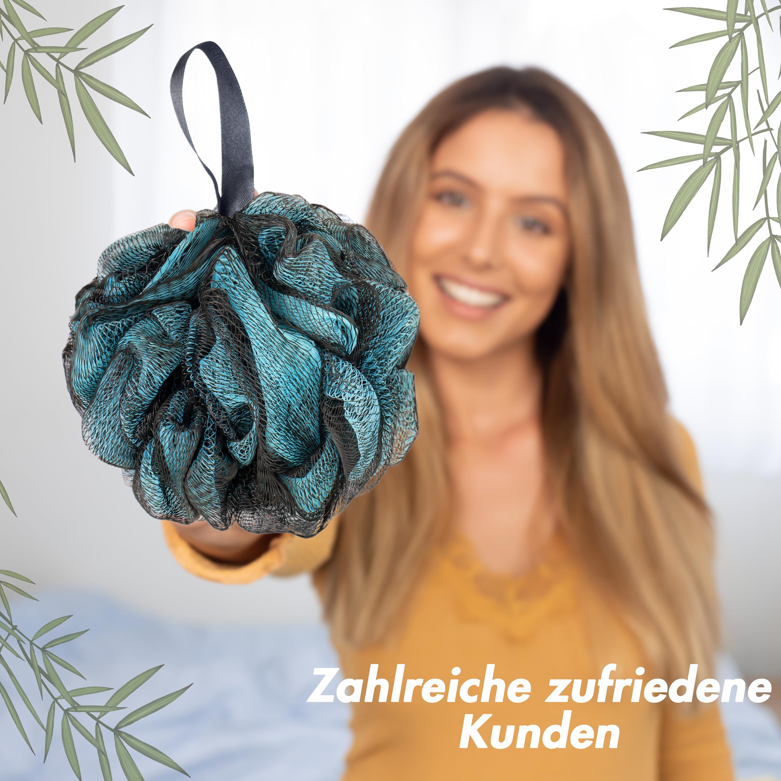lampox - Gąbka do kąpieli [3-pakiet] Gąbka do prysznica, rękawica do peelingu, szczotka do kąpieli, gąbka do peelingu, gąbka luffa, extra duża (Mix C)