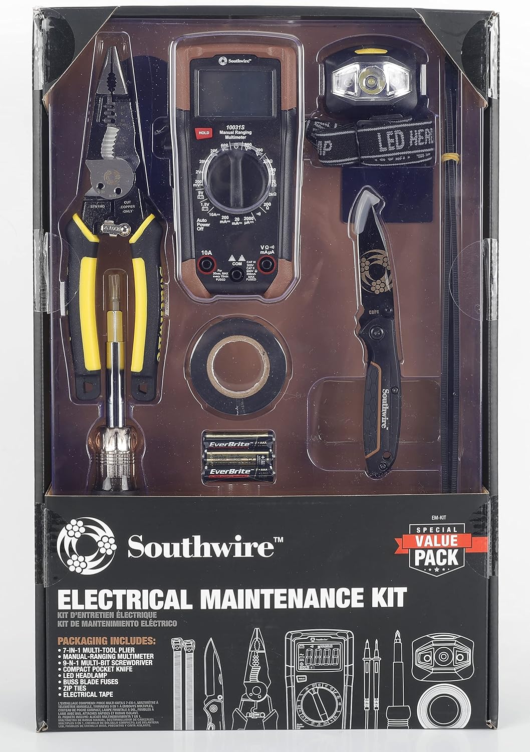 Electrical Maintenance Tool Kit including MultiTool Pliers