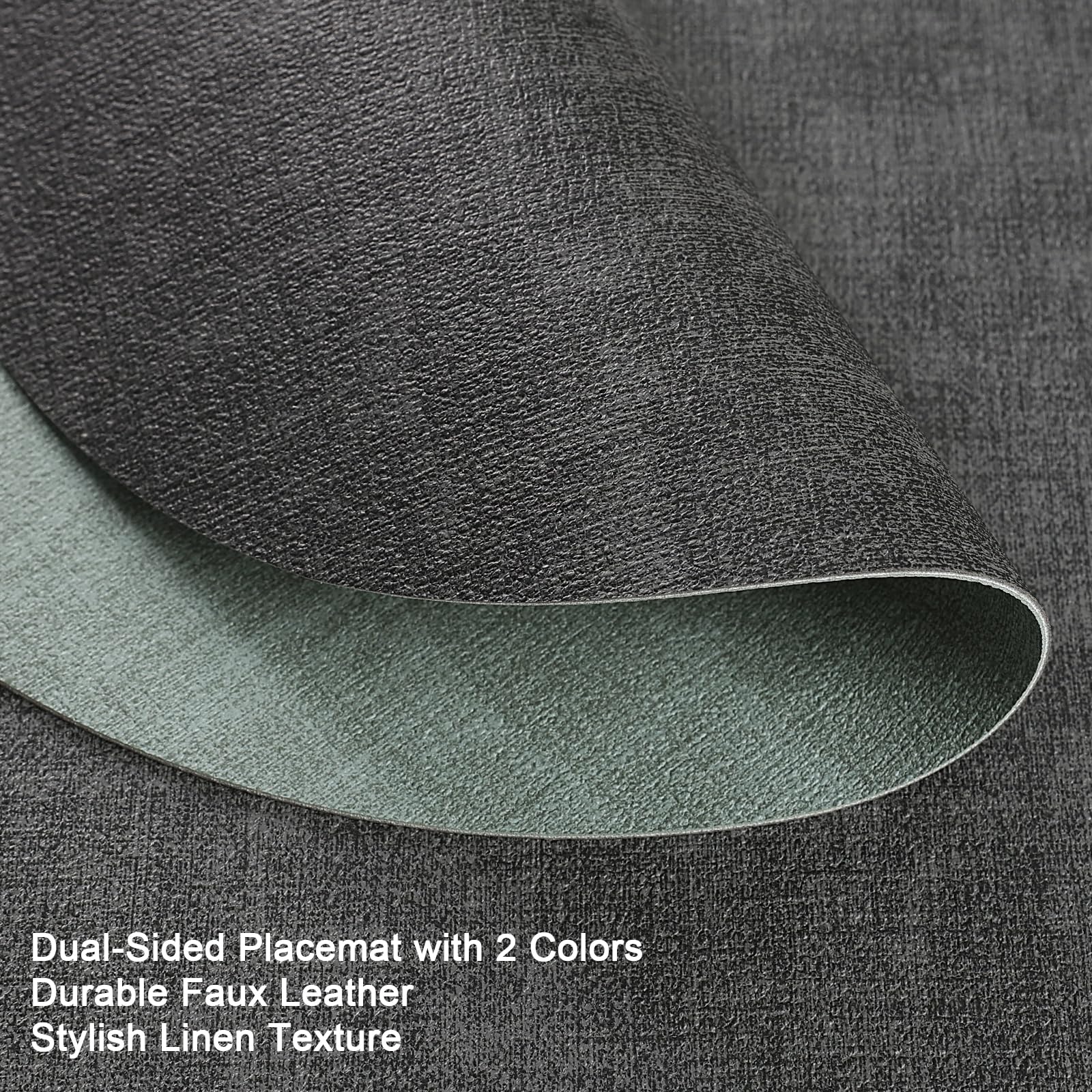 Myir JUN Leather Placemats and Coaster Set of 4 - Image 2