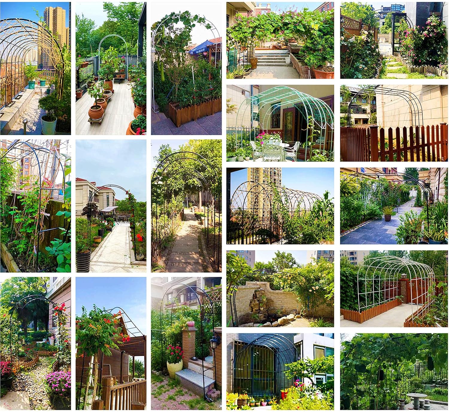 Garden Arch Made of Metal,Rose Arch for Climbing Plants Clematis,Climbing Support Trellis,Pergola,Weather-Resistant Climbing Arch,Wedding Arch,Archway,Trellis,Garden Arbor,Roses,Vine Support Trellis