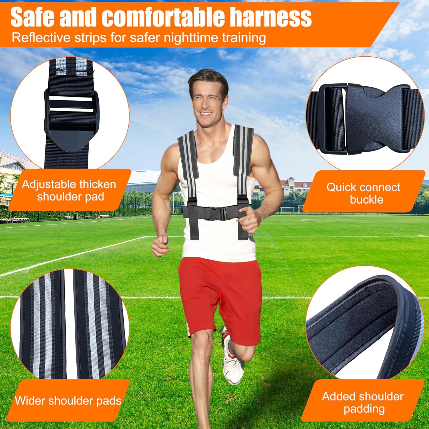 Weight Sled for Training - Heavy Duty Football Sled for Lineman, Sled Pull Workouts, Speed & Strength Training, Football Blocking Sled, Running Sled for Athletes, Weighted Sled for Outdoor & Indoor Workouts