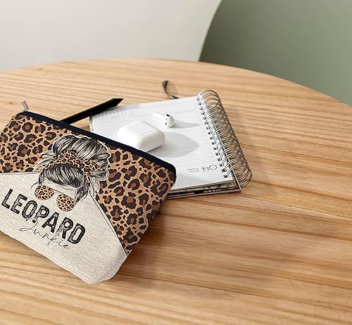 Miniatura 4 de Ayxvt Retro Western Cowgirl - Gafas de sol de leopardo, bolsa de cosméticos decorativa para mujer, bolsa de maquillaje con cremallera, bolsa de aseo